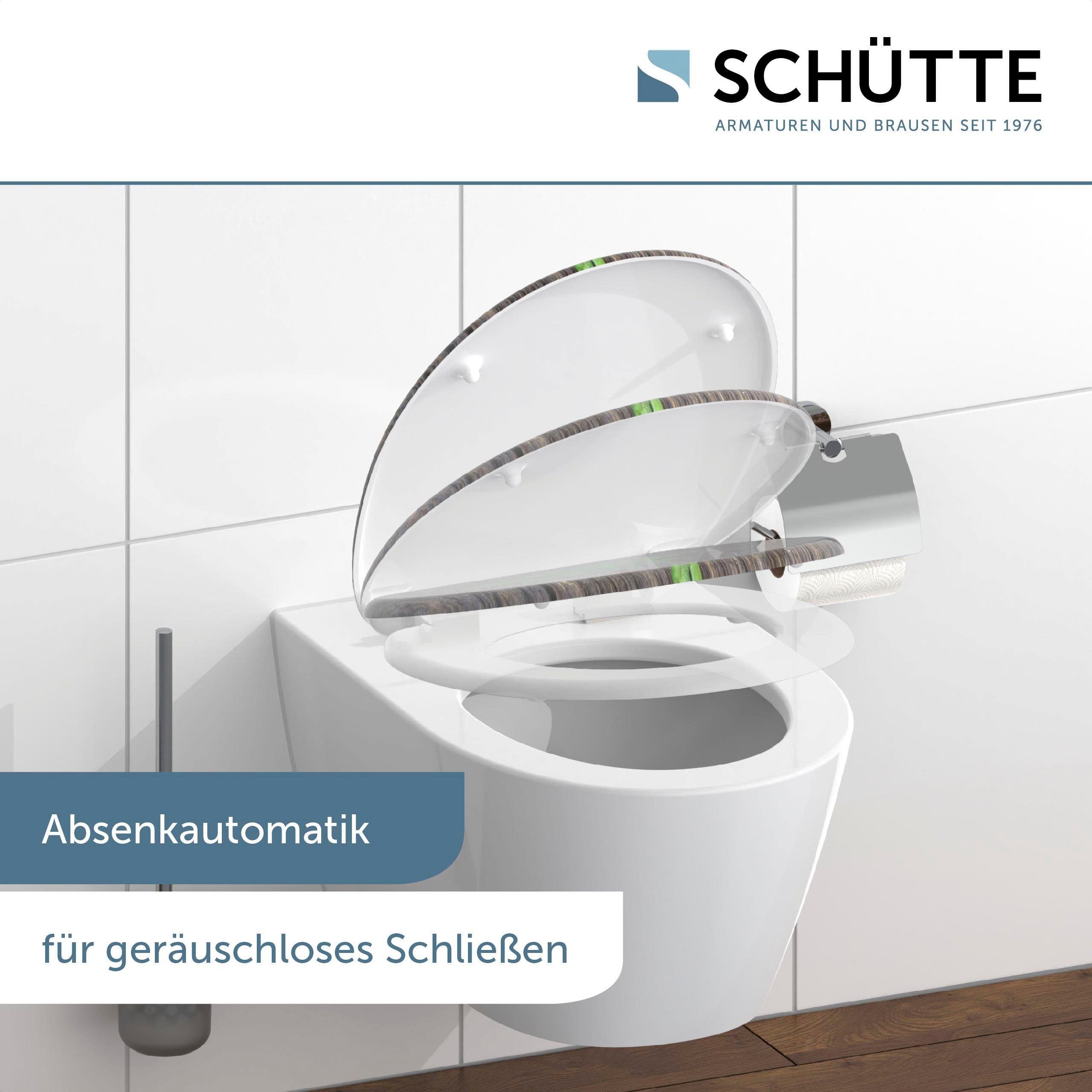 Schütte Toiletzitting Gingko & Wood Duroplast, met softclosemechanisme