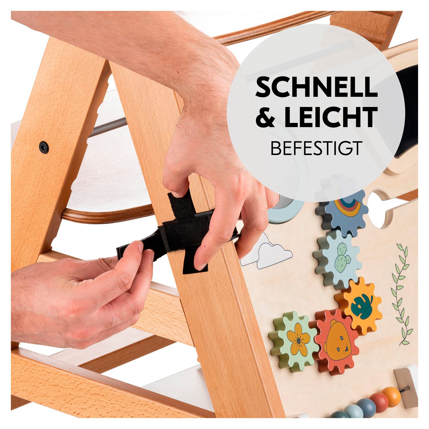 Hauck Motoriekbord Highchair Play Board FSC® - beschermt bossen wereldwijd, voor hoge stoelen Alpha+, Beta+, Arketa