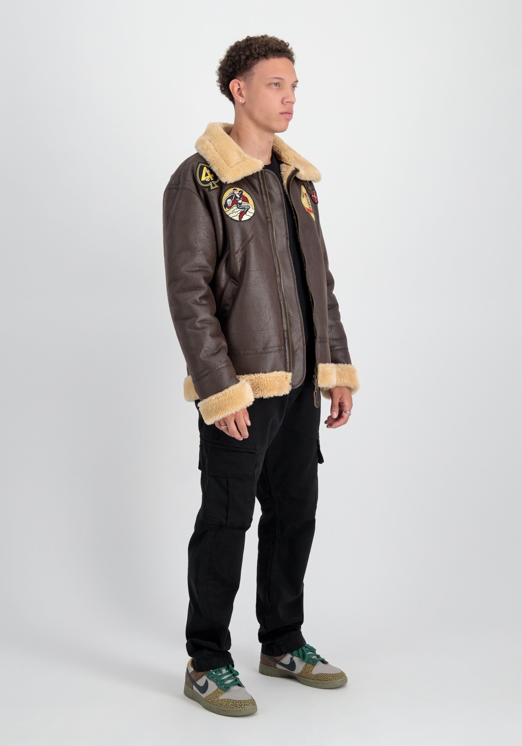 Alpha Industries Leren jack Alpha Industries Men - Leather & Vegan Jackets B-3 FL Custom