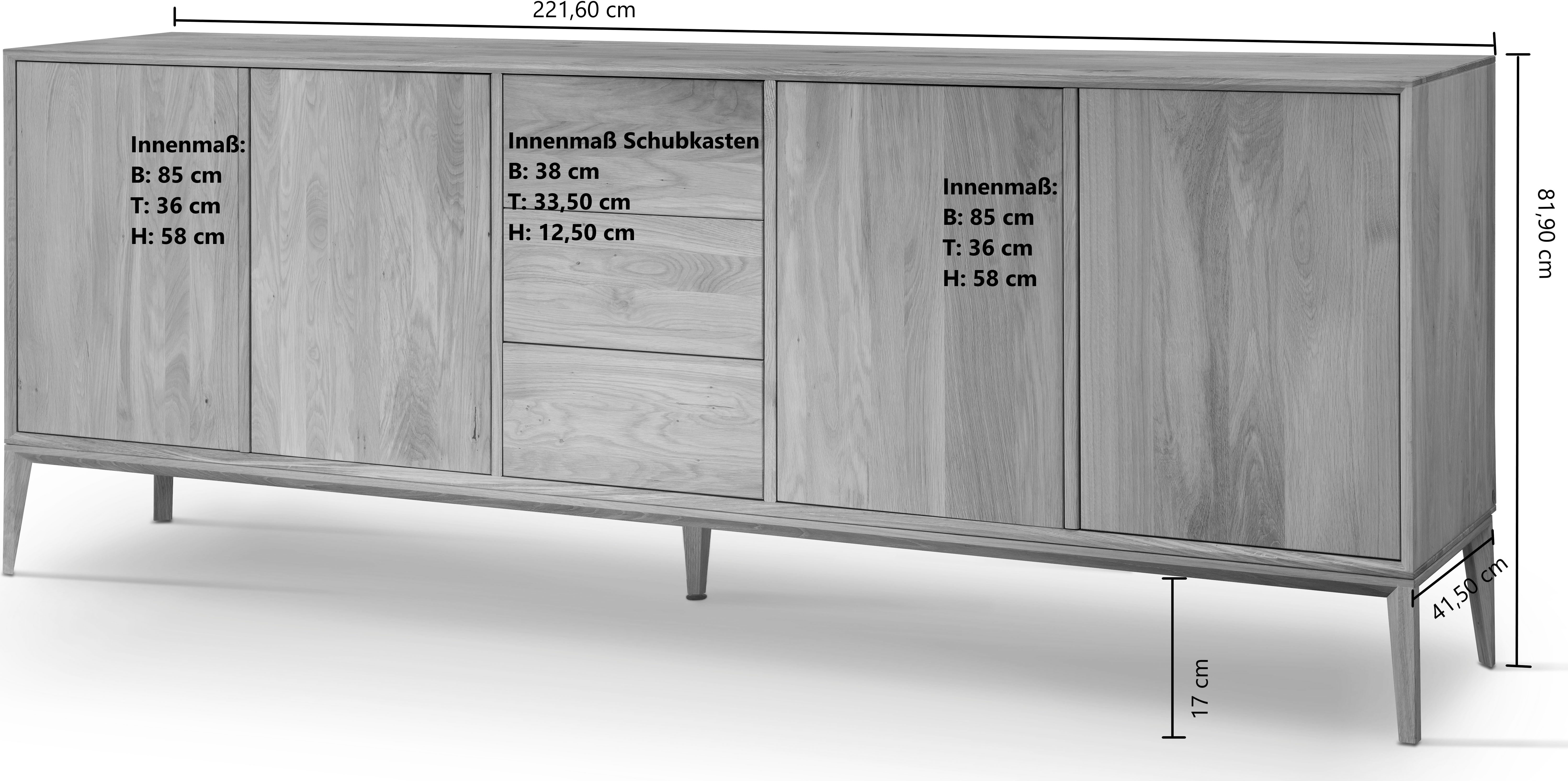 Home affaire Dressoir Koda Laden en deuren met push-to-open functie,