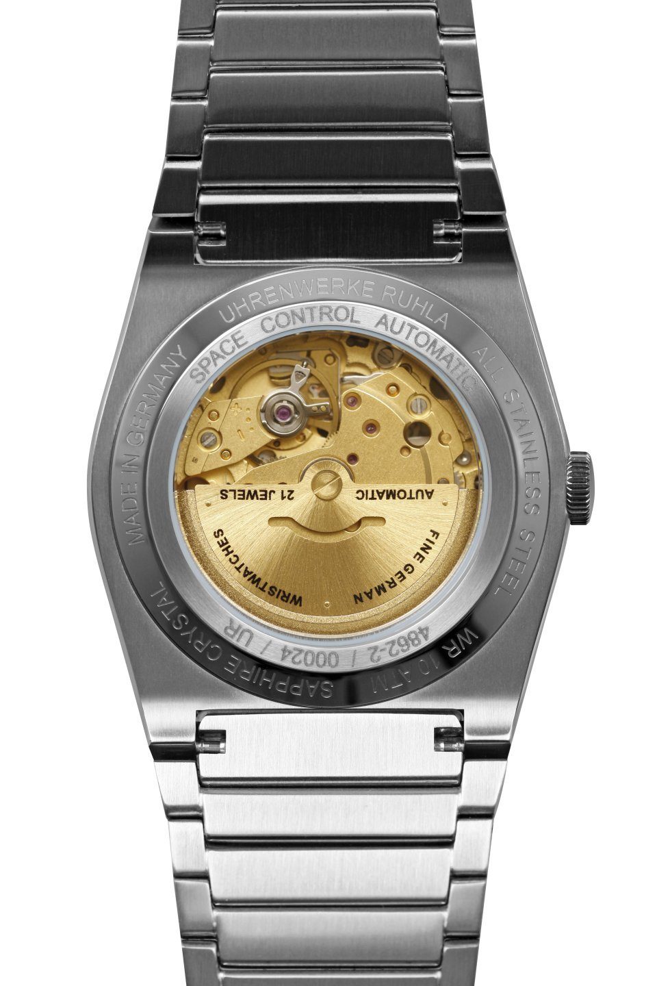 ruhla Automatisch horloge Space Control Automatisch Horloge, herenhorloge, datum, saffierglas, Made in Germany