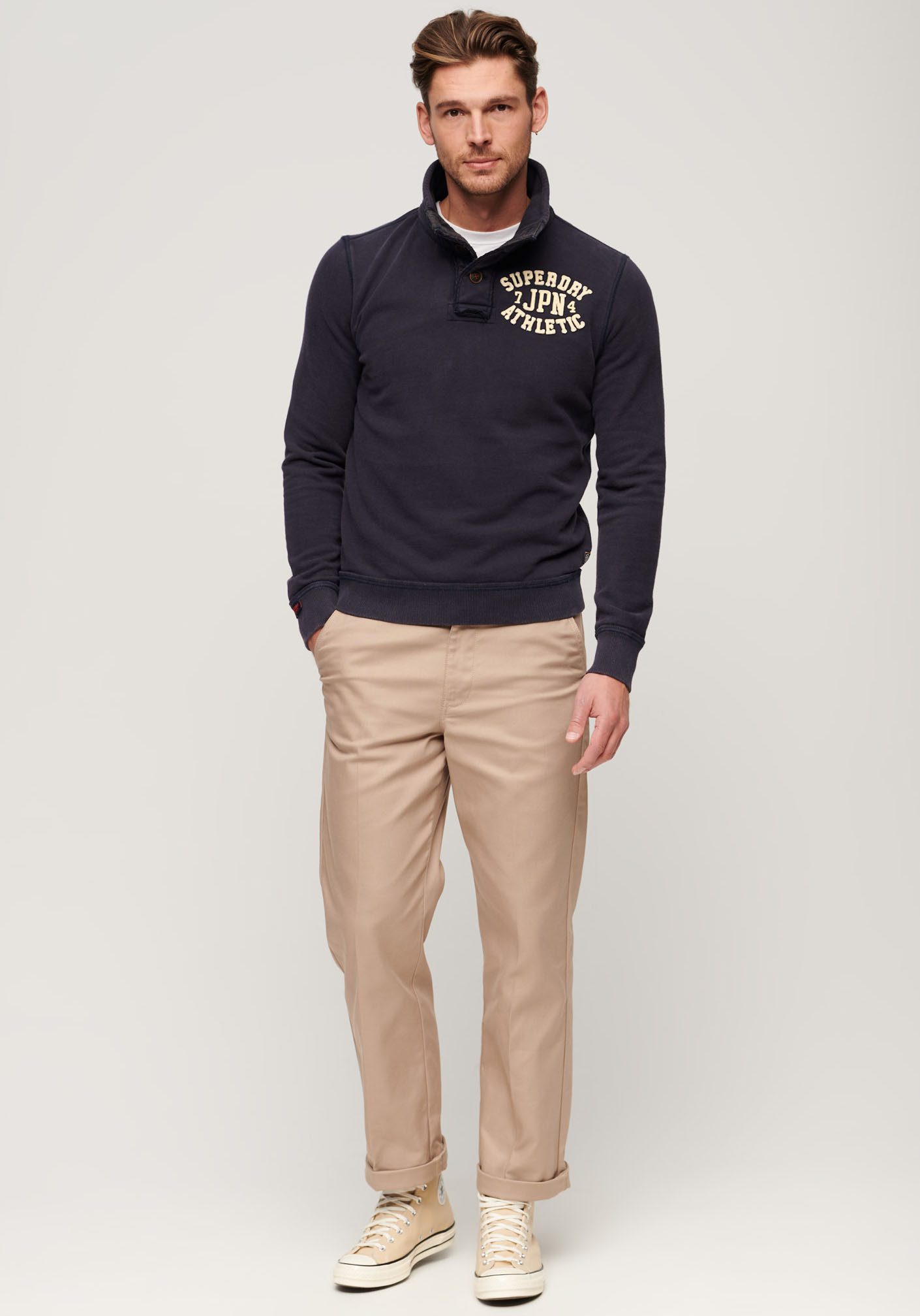 Superdry Sweatshirt Vintage Athletic Henley Jumper