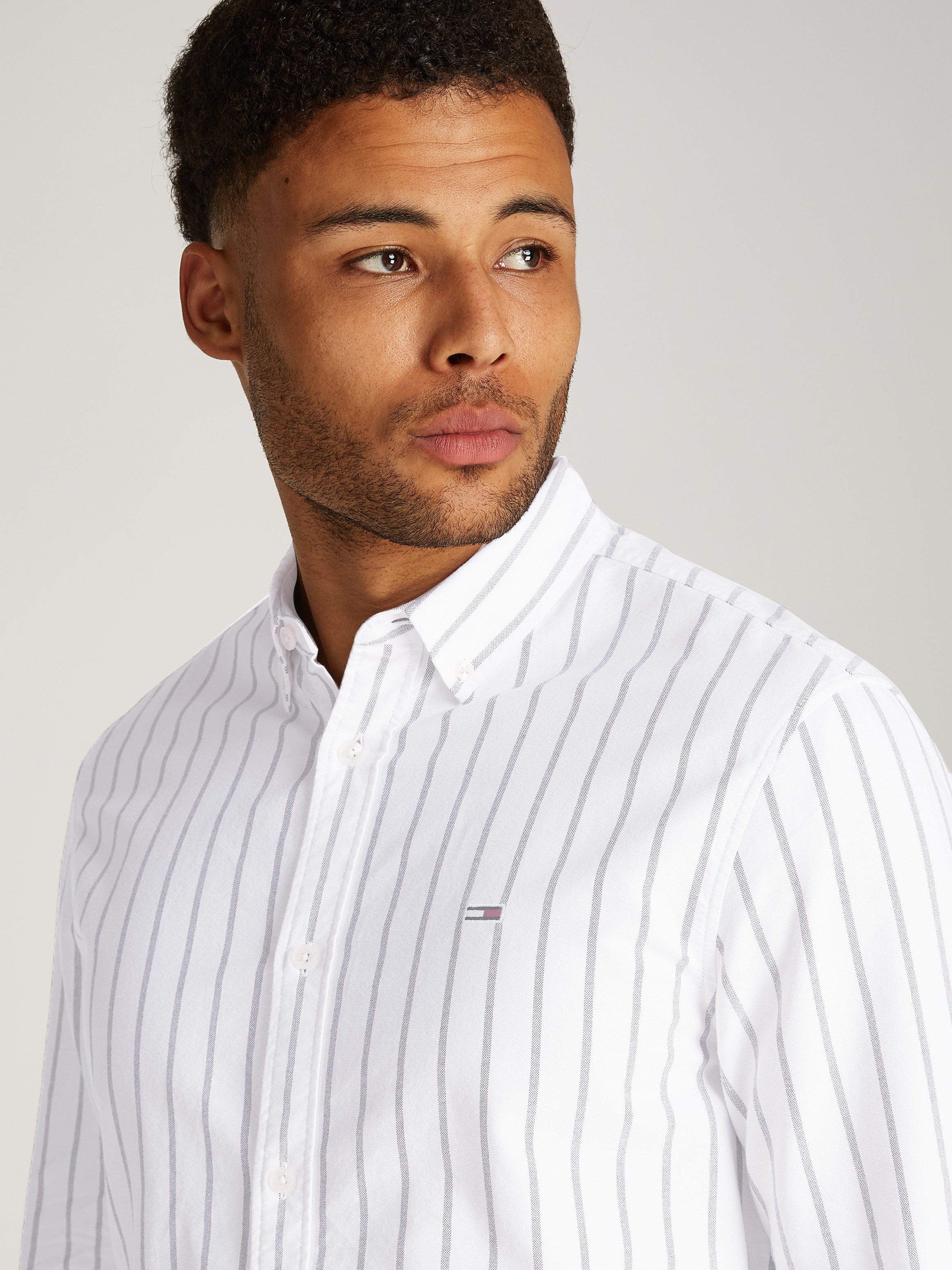 TOMMY JEANS Overhemd met lange mouwen TJM REG OXFORD STRIPE SHIRT