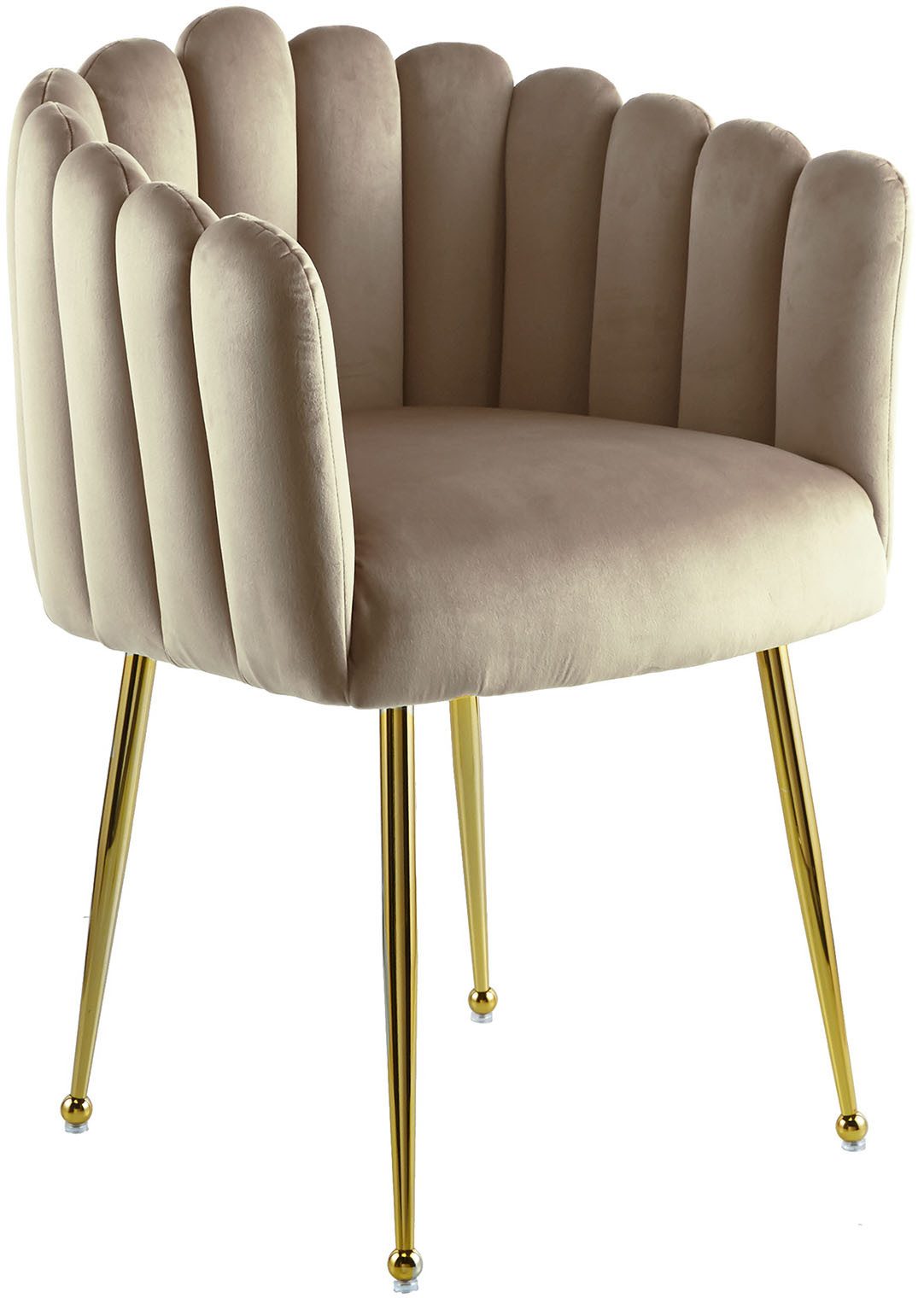 Kayoom Stoel Muna 125, BESTSELLER! opvallende rug-/armleuning in schelpvorm (1 stuk) 4 poot stoelen