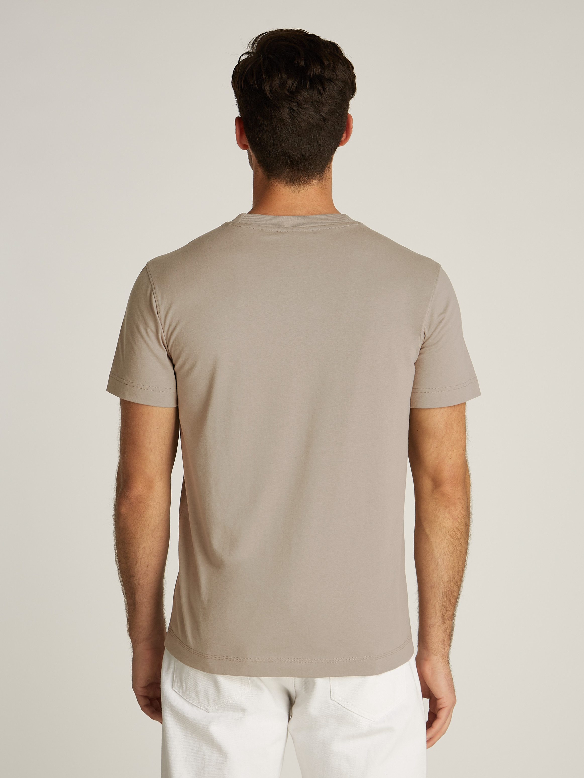 Calvin Klein Shirt met ronde hals WOVEN LABEL REGULAR TEE