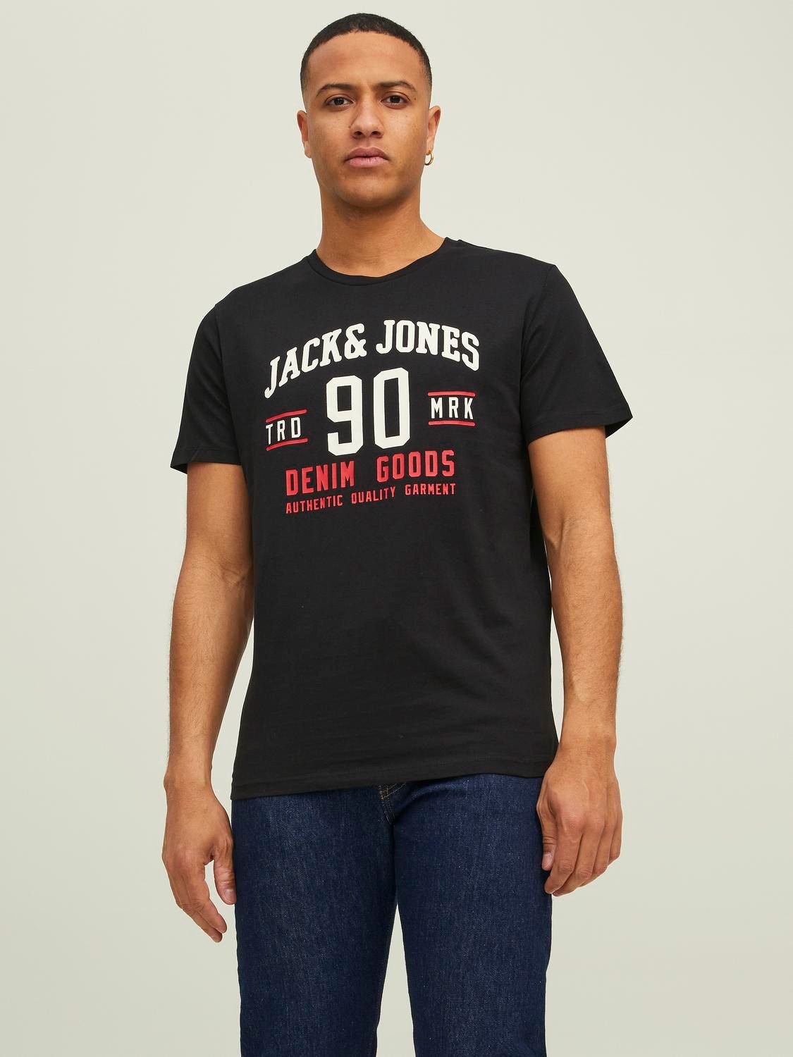 Jack & Jones Shirt met ronde hals JJETHAN TEE SS CREW NECK 3PK MP NOOS (3-delig, Set van 3)