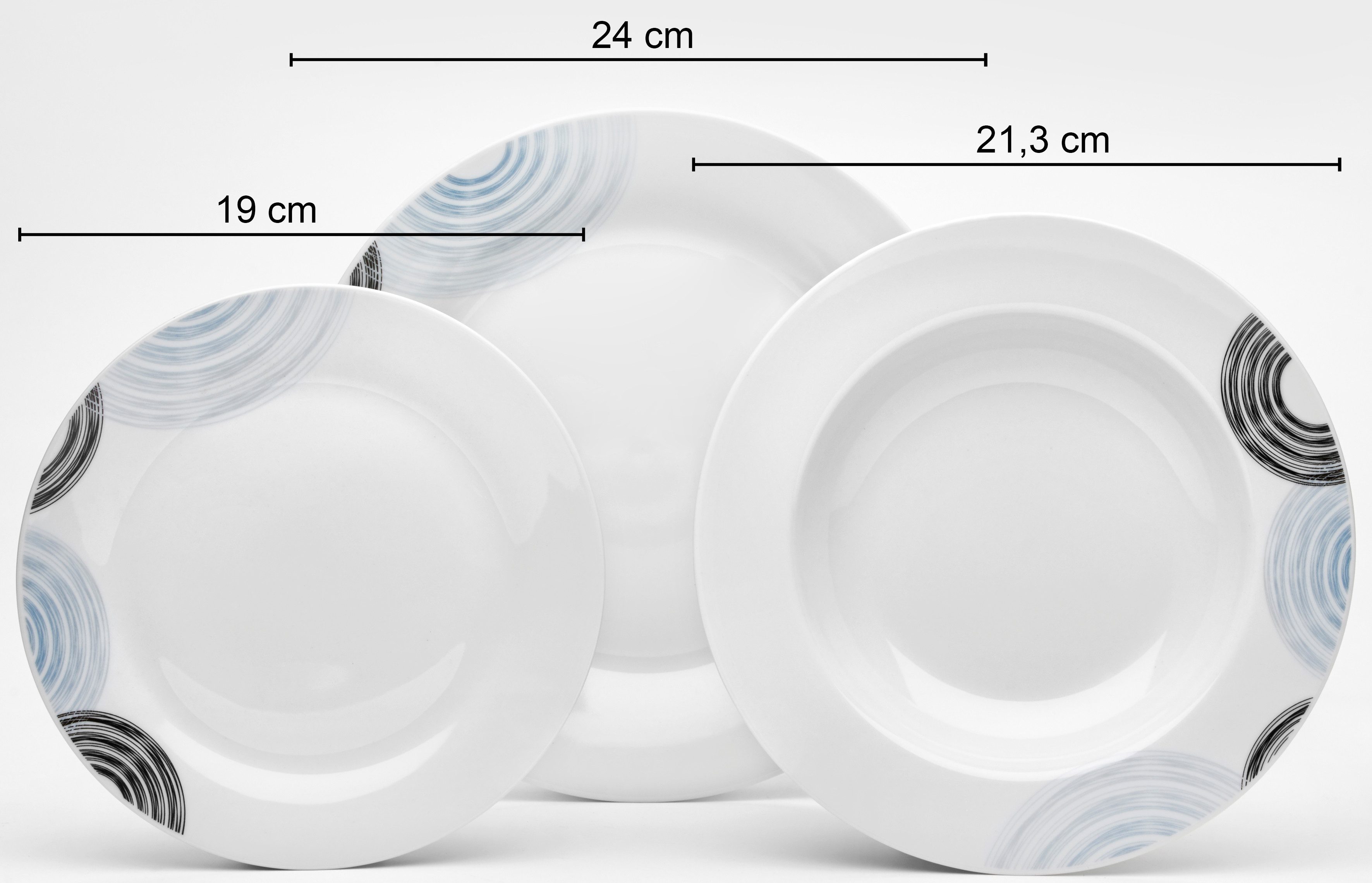 van Well Combi-servies Servies-set Lima, 16-delig, rond (set, 16-delig)