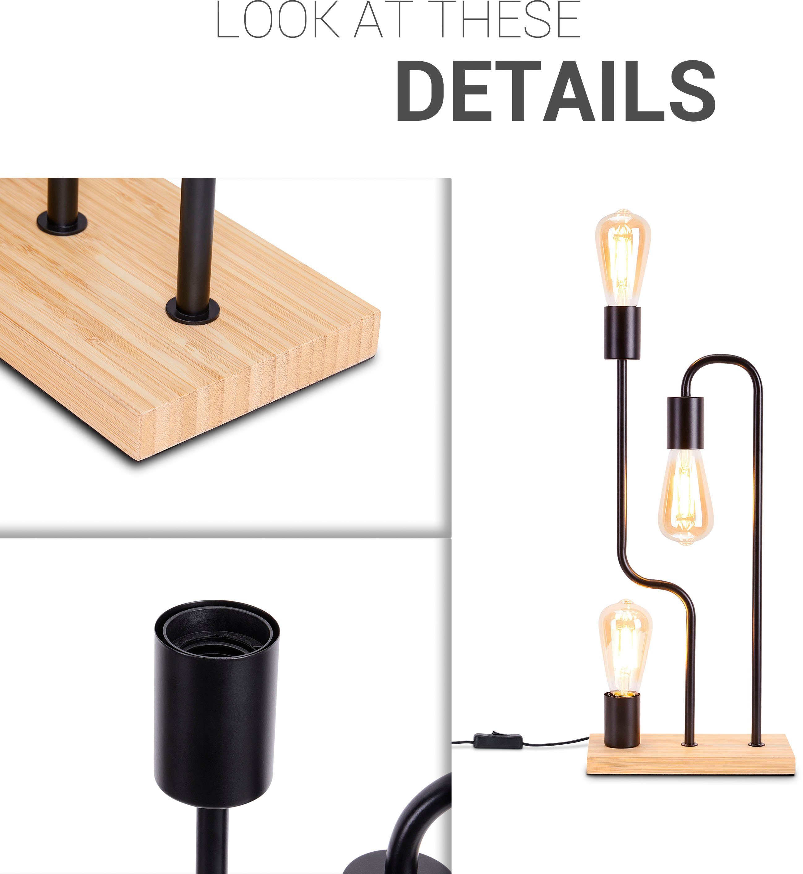 Paco Home Tafellamp GERALT LED woonkamer slaapkamer eetkamer leeslamp decor E27