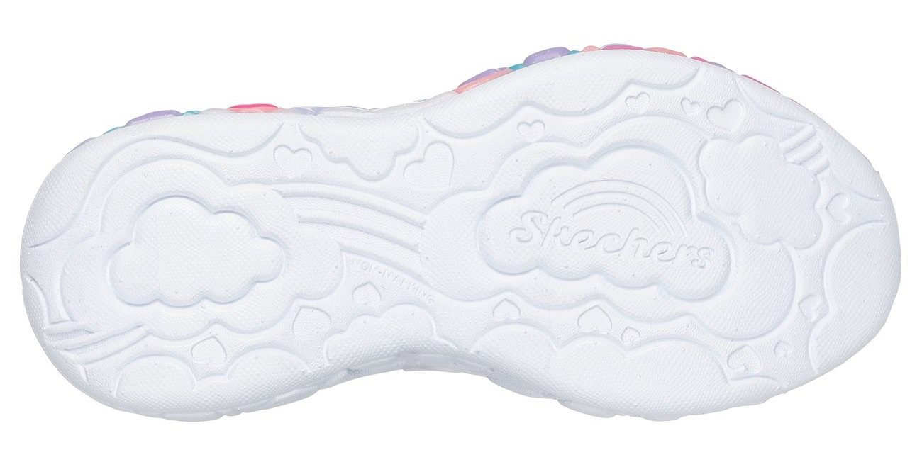 Skechers Sneakers ETERNAL HEART LIGHTS , blink,-klittenbandschoen met hart-applicatie, maat sjabloon om te downloaden