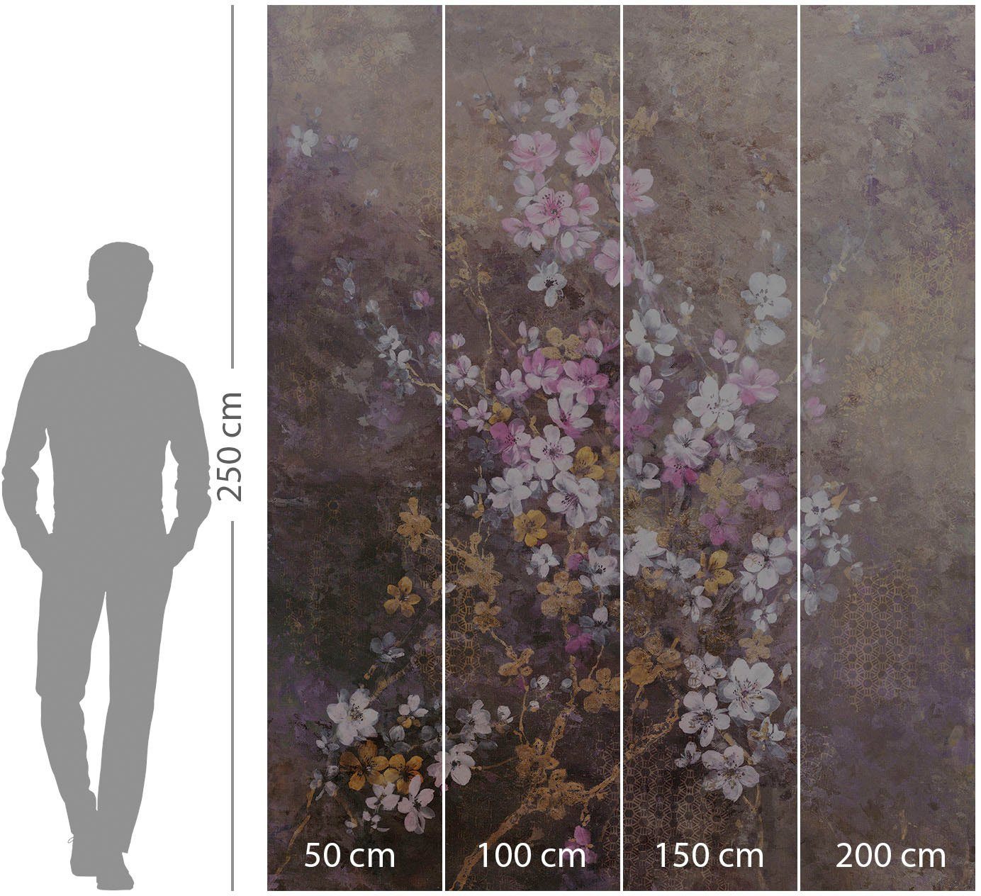 Komar Vliesbehang Digitale print vlies - Hanami - Afmeting 200 x 250 cm (1 stuk)