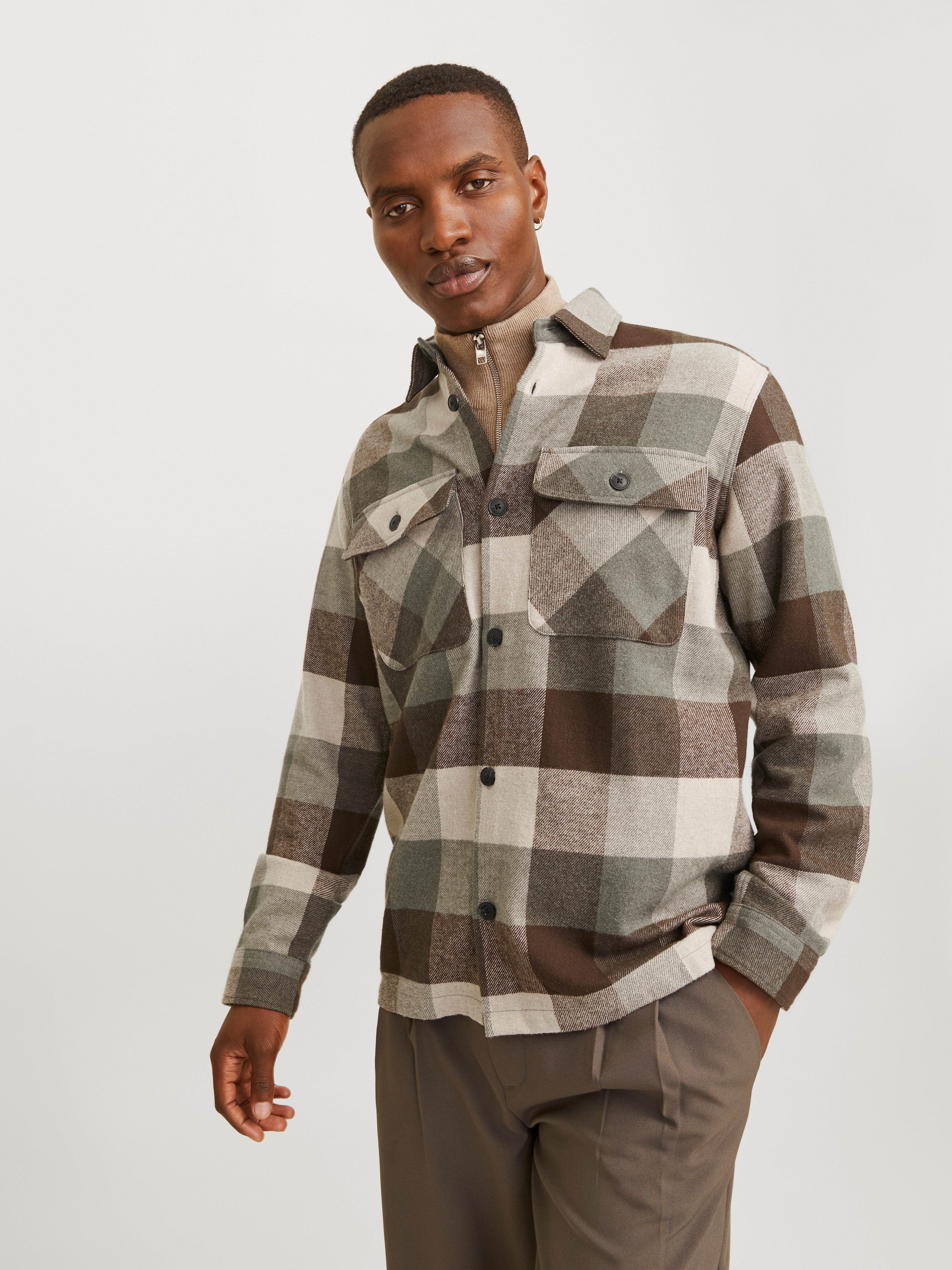 Jack & Jones Overhemd met lange mouwen JPRRAYMOND MELANGE CHECK LS OVERSHIRT SN