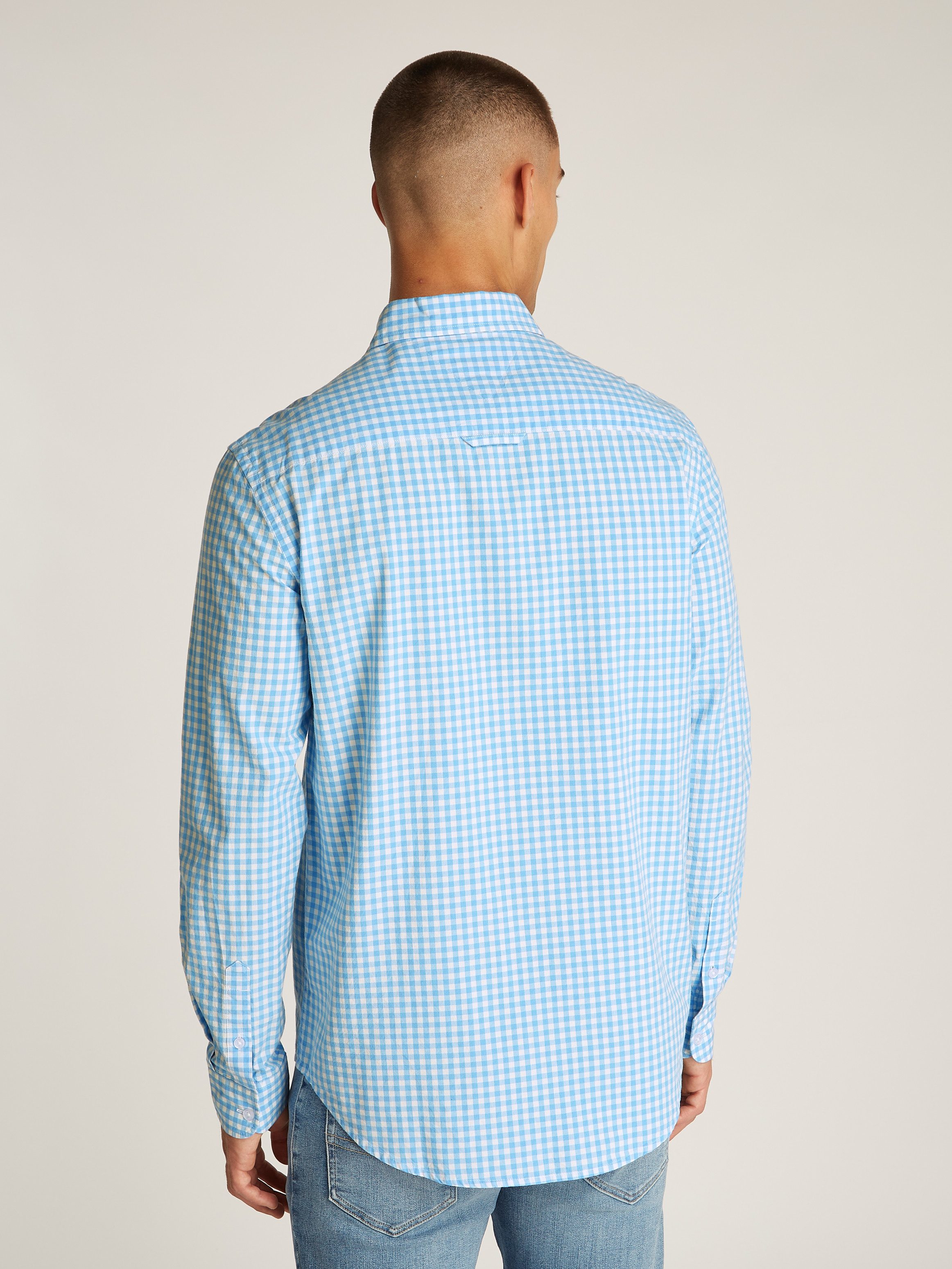 TOMMY JEANS Geruit overhemd TJM POPLIN CHECK SHIRT