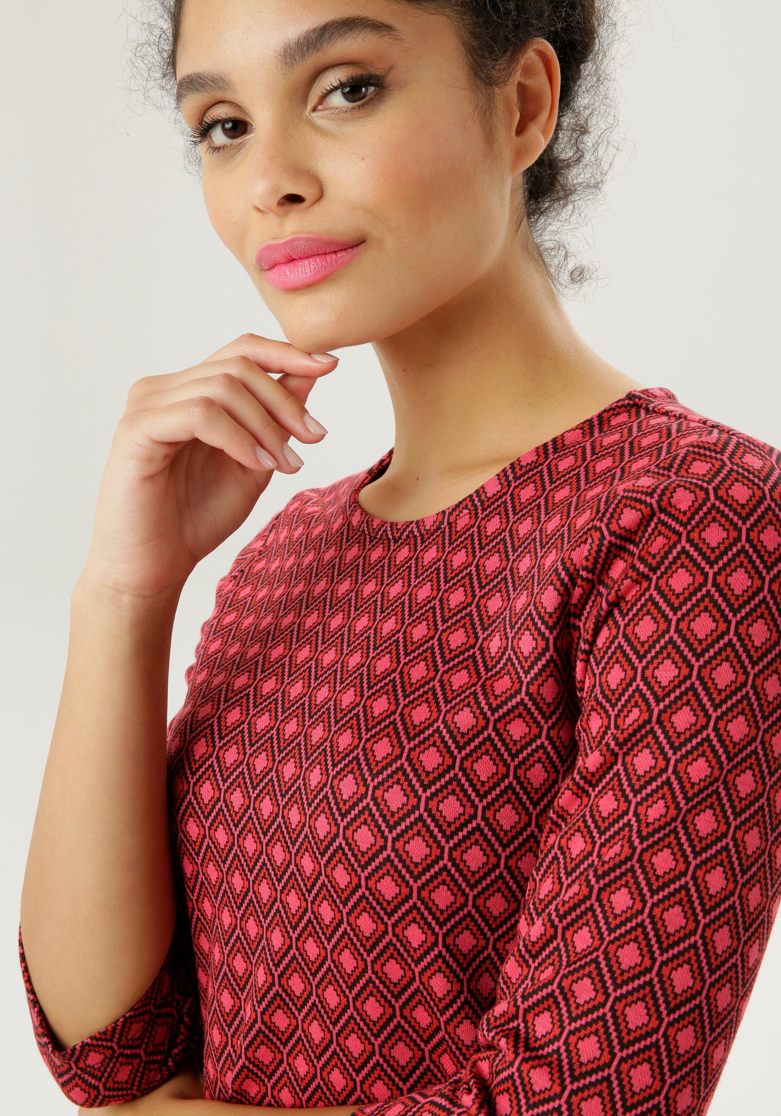 Aniston SELECTED Jerseyjurk in jacquardkwaliteit