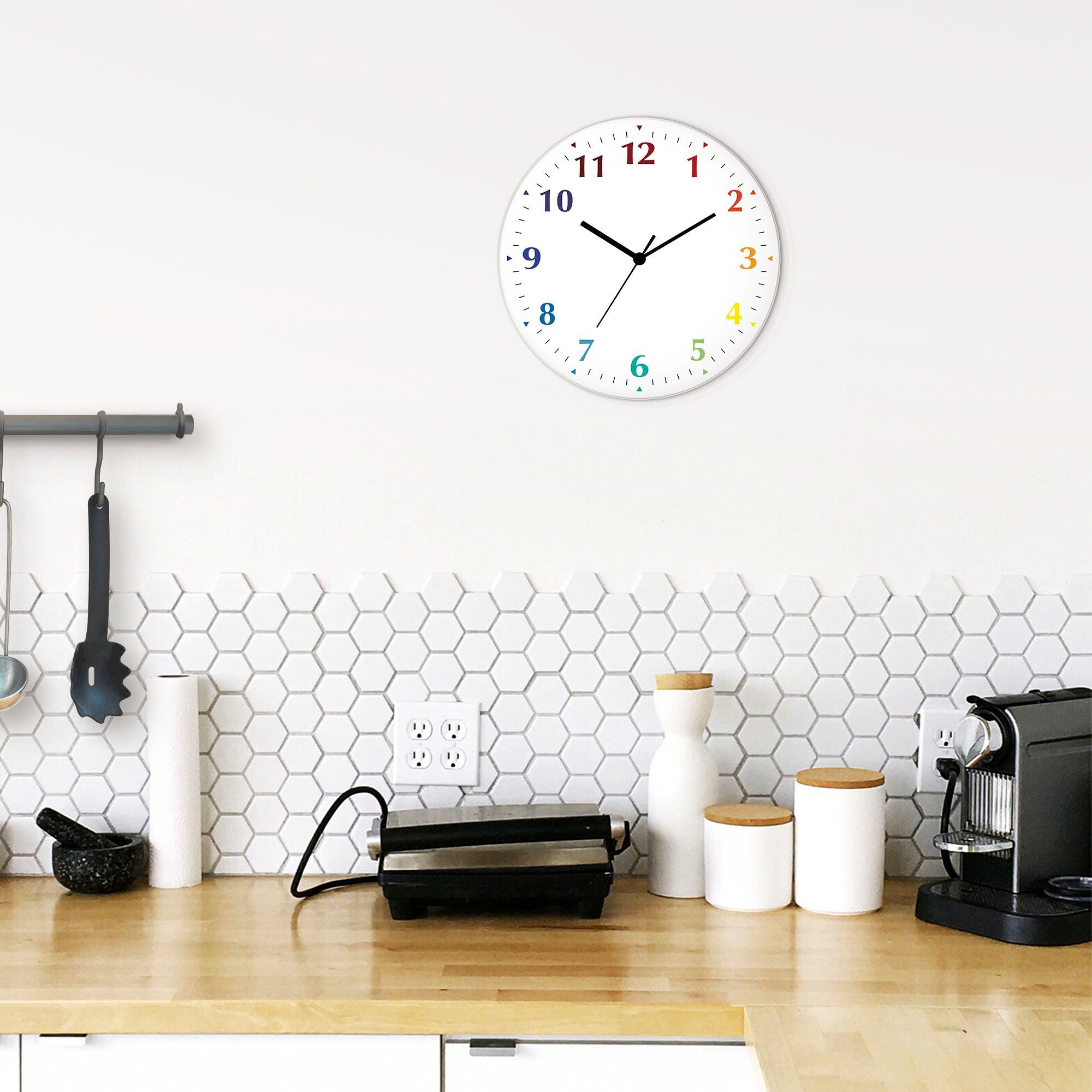 Artland Wandklok Trendkleuren optioneel verkrijgbaar met kwarts- of radiografisch uurwerk, geruisloos zonder tikkend geluid klokken & wekkers wit