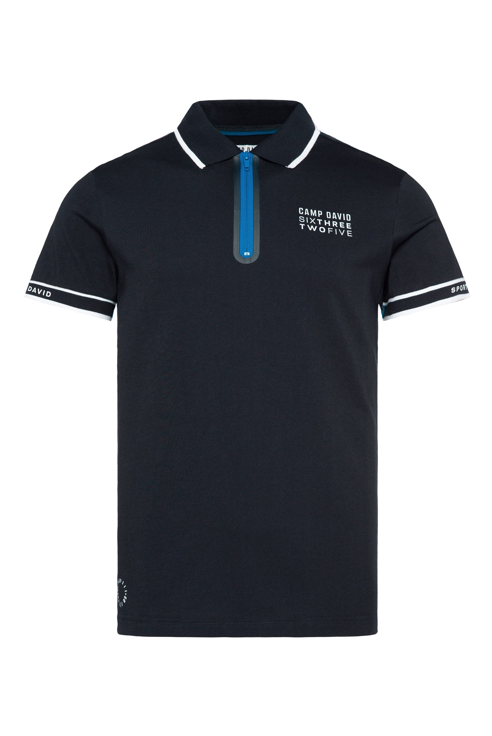 CAMP DAVID Poloshirt met contrasterende details