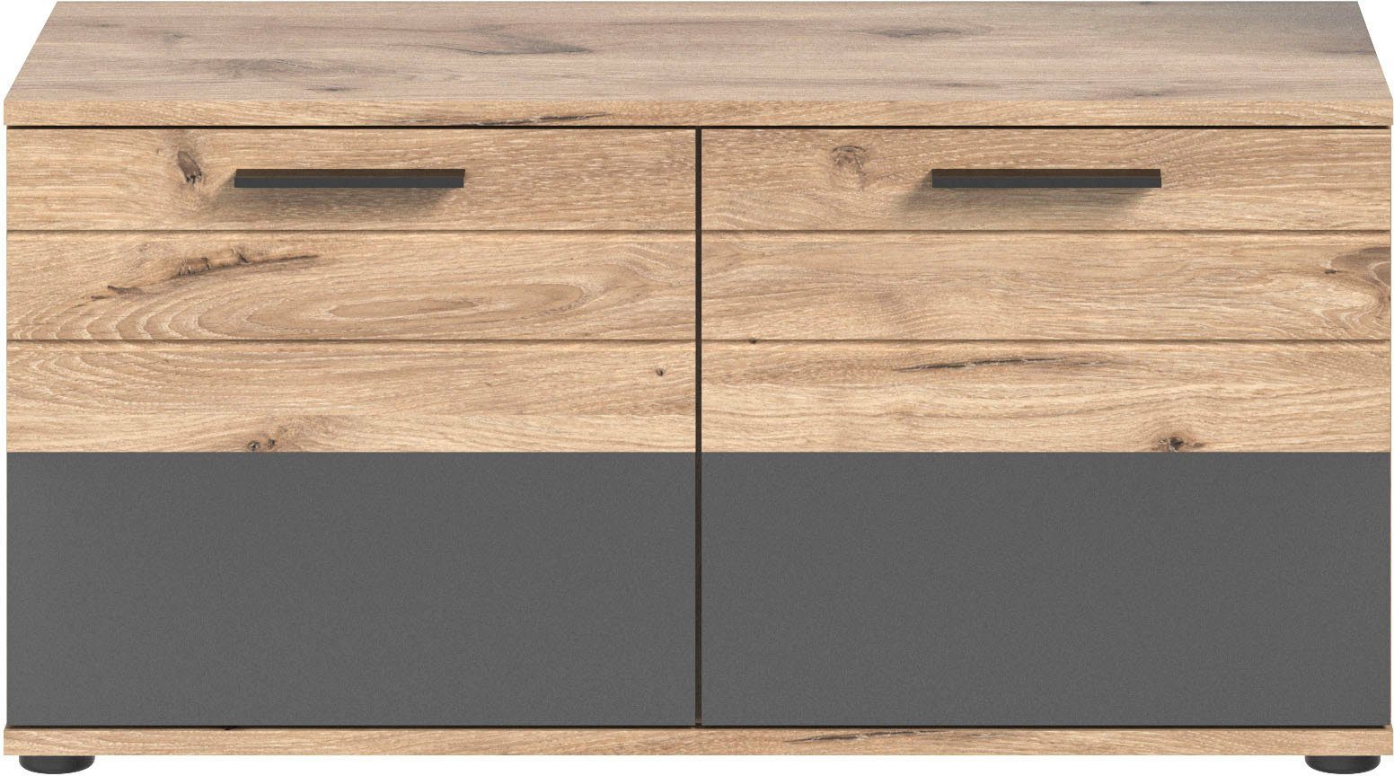 INOSIGN Zitbank Riga, Breedte 90 cm, 2 Deuren met Softclose, 2 Planken, 4 Vakken