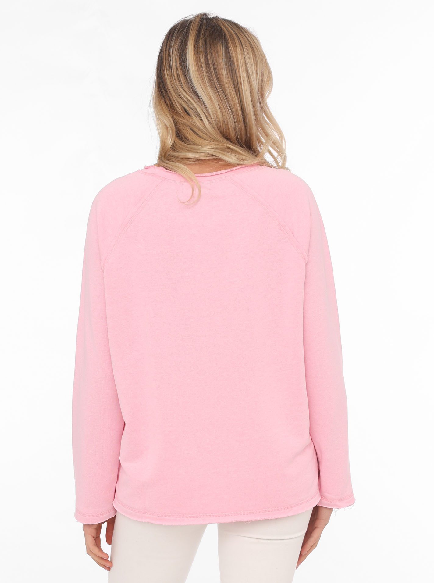 Zwillingsherz Shirt met lange mouwen met geborduurd "strandgeluk"