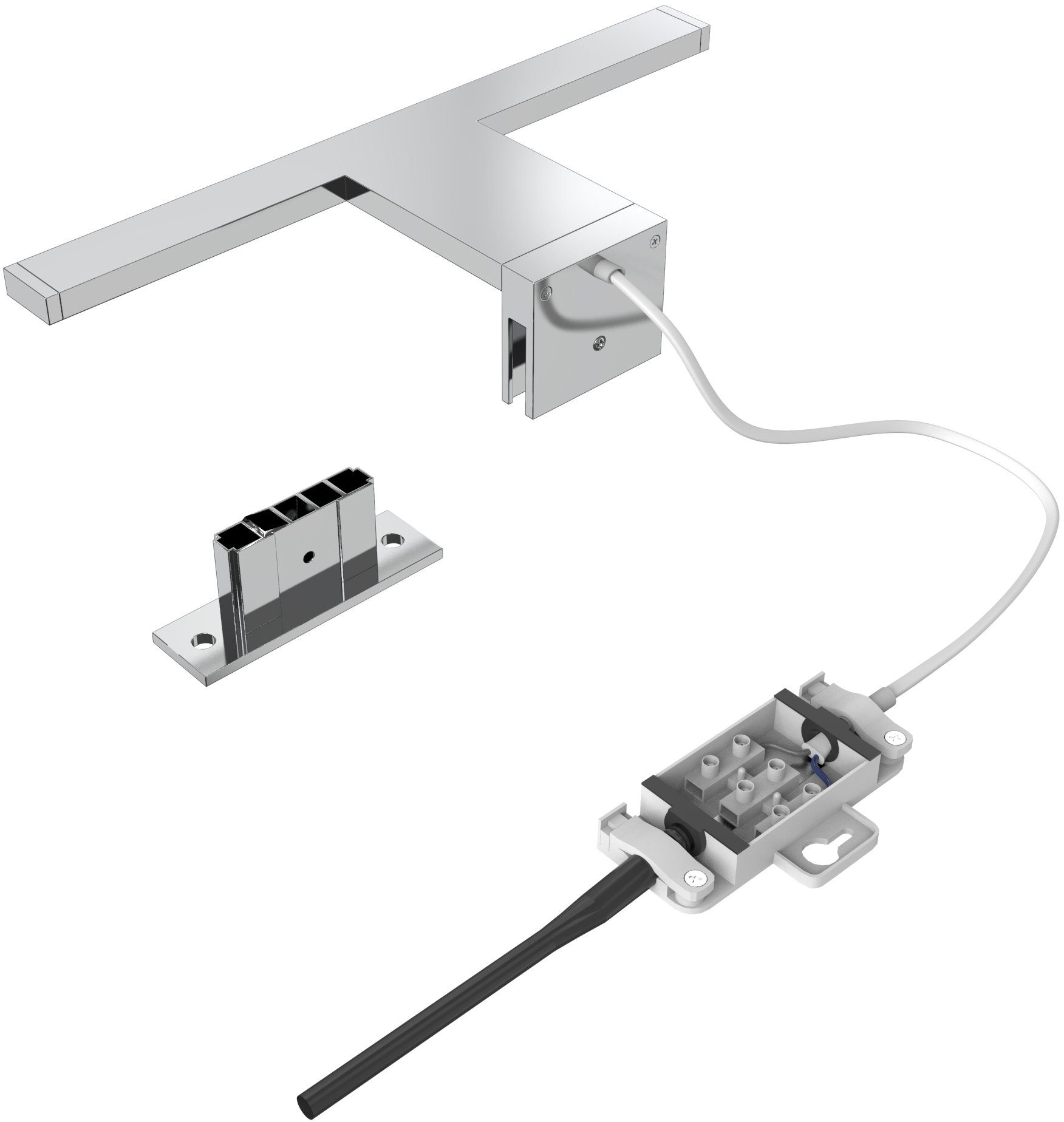 B.K.Licht Spiegellamp Talitha LED, bad, spiegel lamp, badkamer, verlichting, IP44, make-up licht