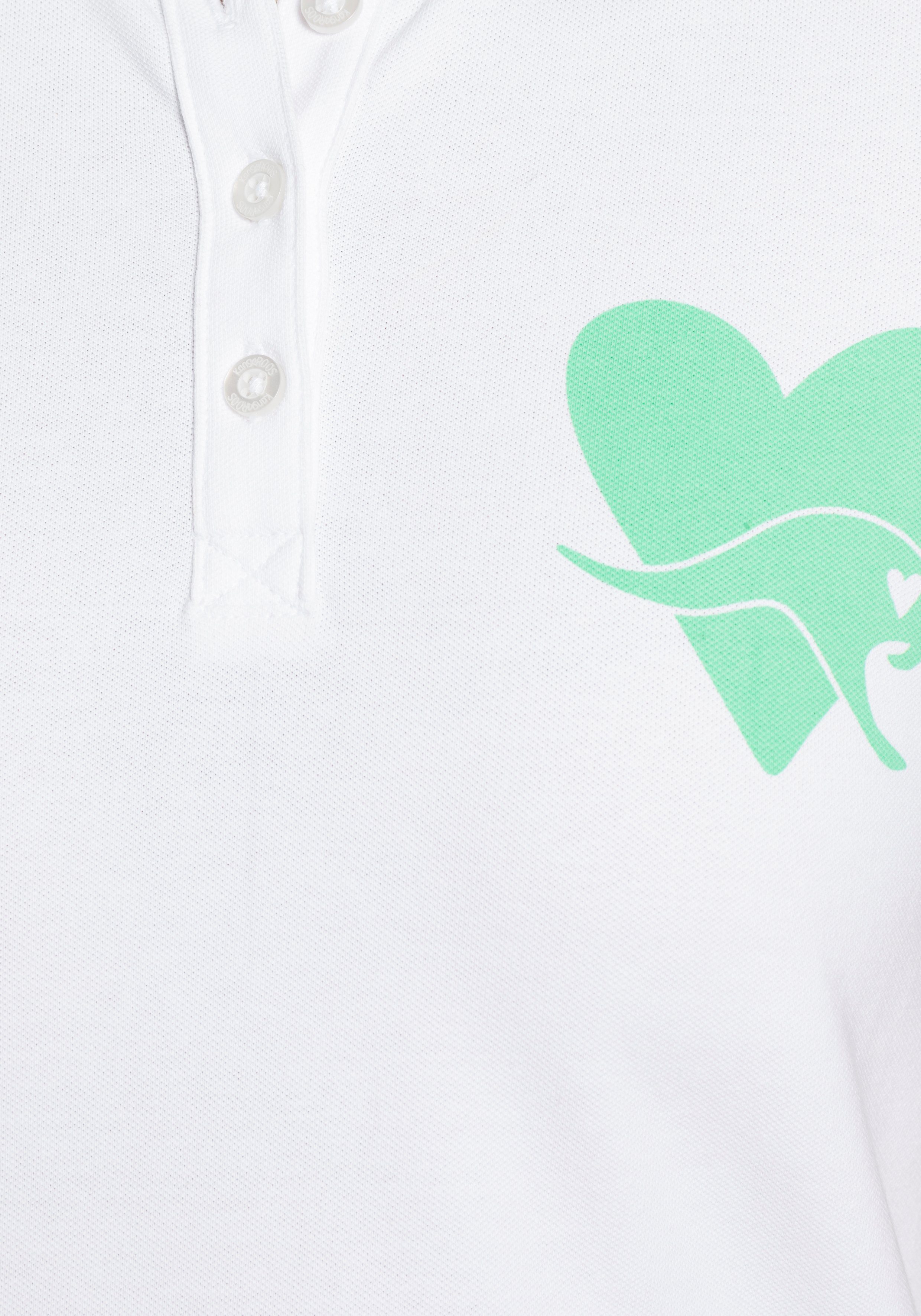 KangaROOS Poloshirt met contrastkraag en logo-print op borsthoogte - nieuwe kollectie