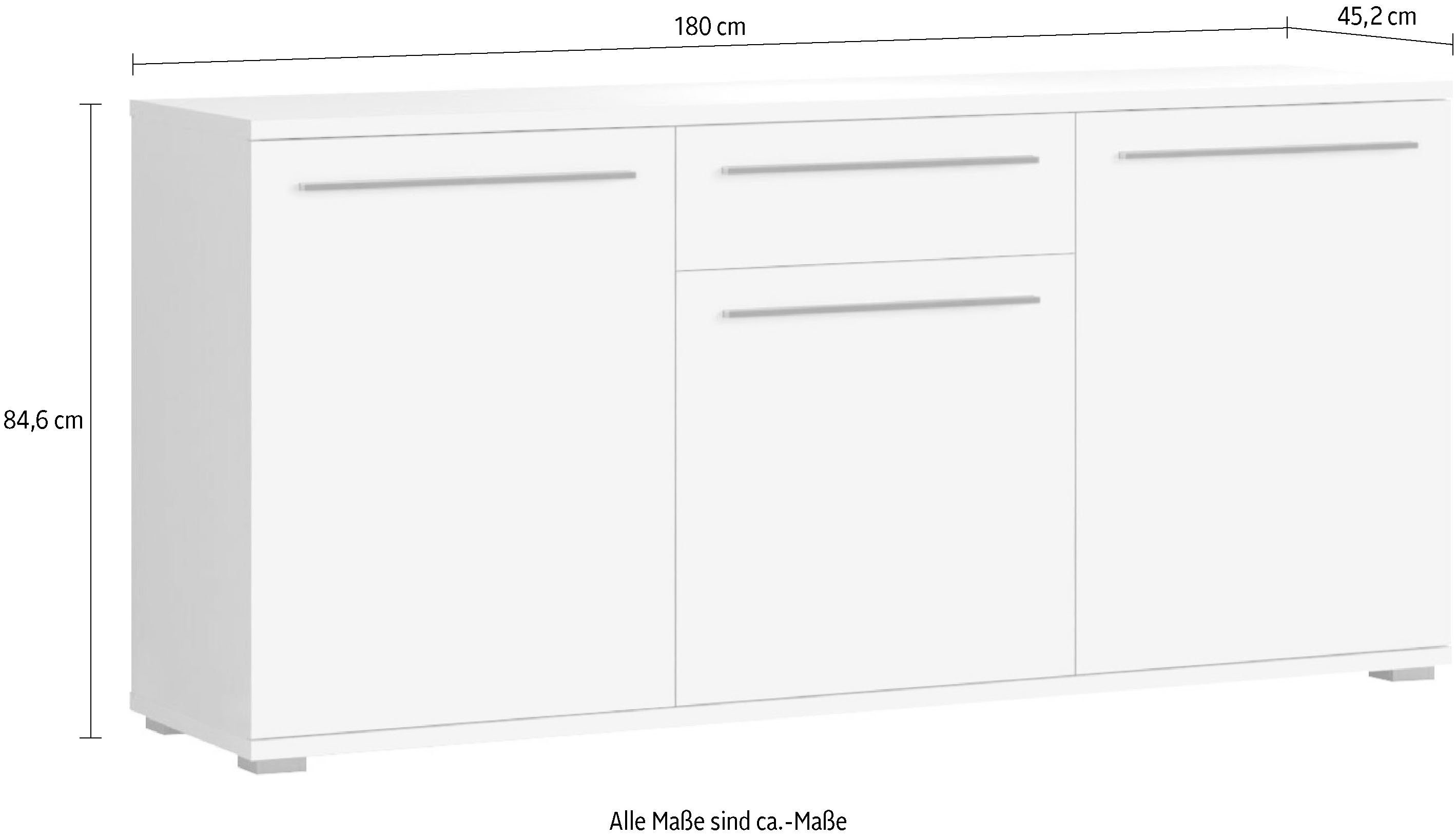 Places of Style Kast Piano Hoogglans UV gelakt, soft-closefunctie
