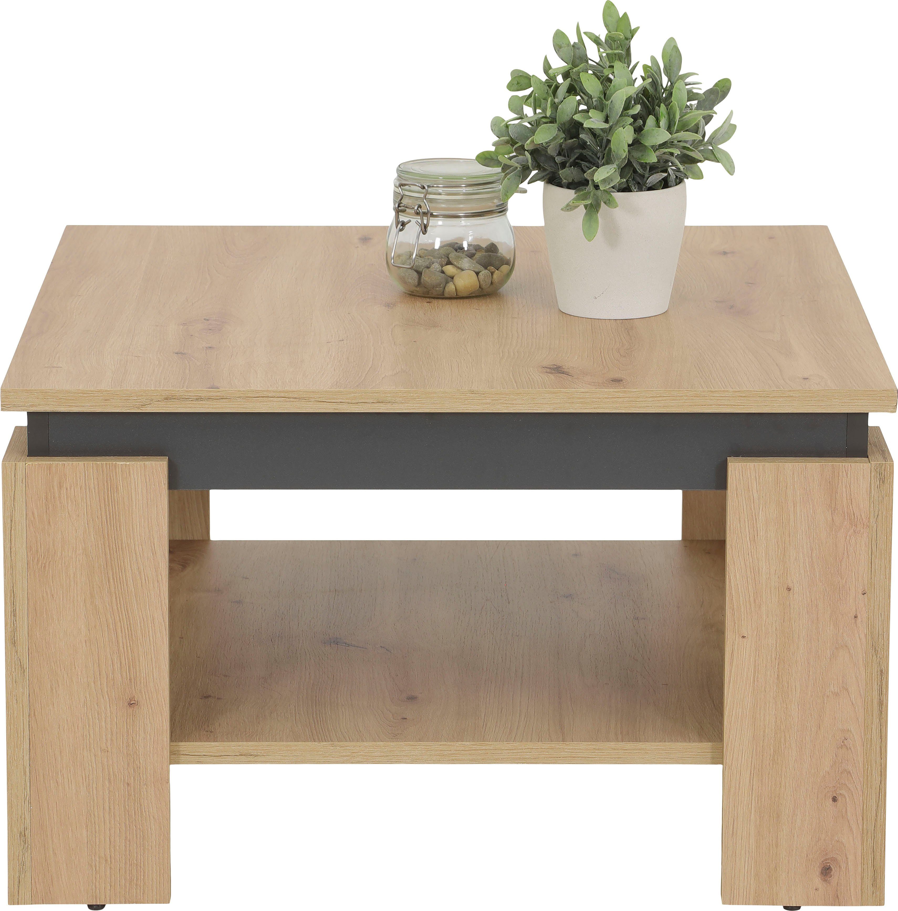 HELA Salontafel TIM met plank, vierkant of rechthoekig