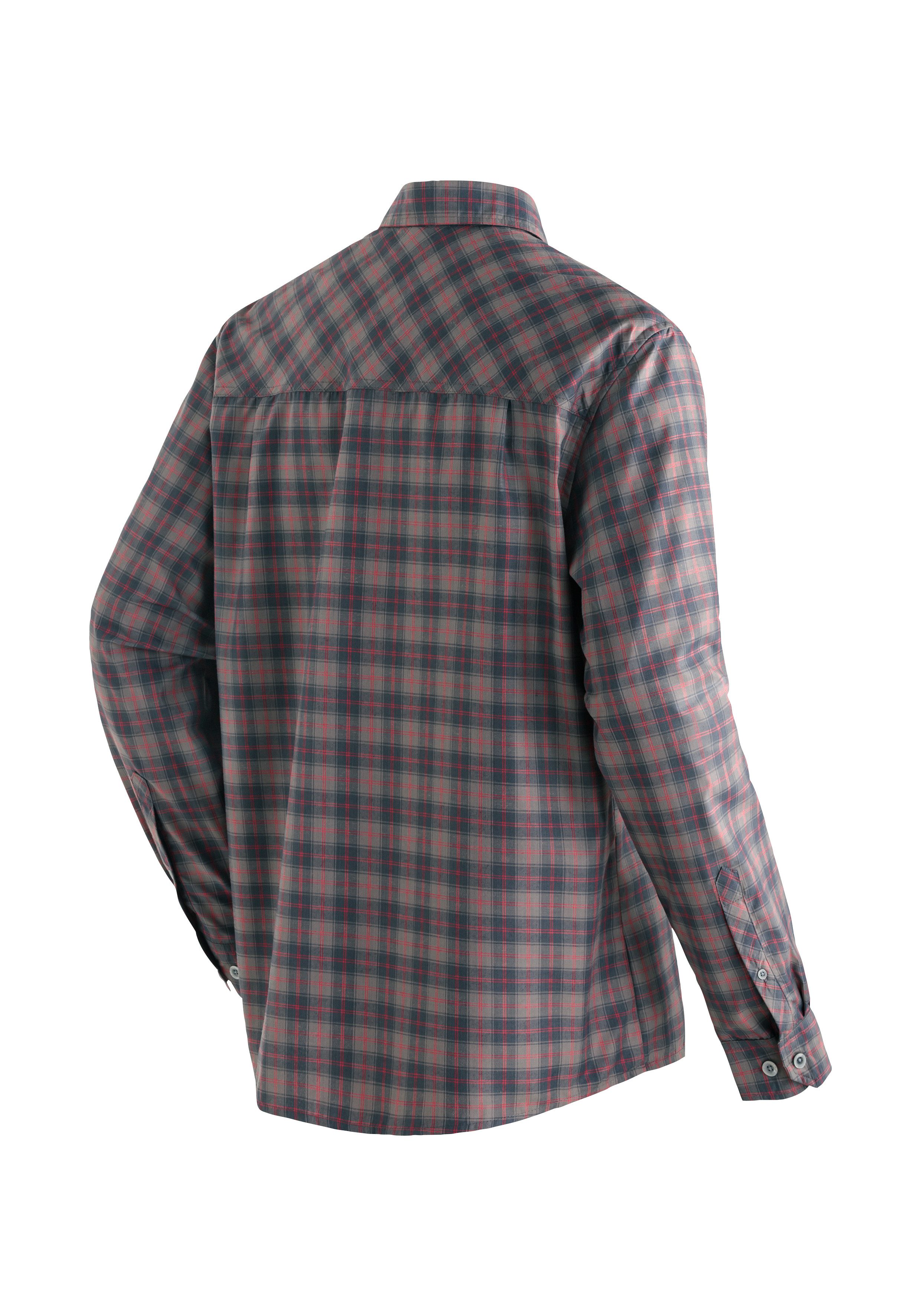 Maier Sports Functioneel shirt Claas Heren overhemd, langarm geruit overhemd voor outdoor en vrije tijd