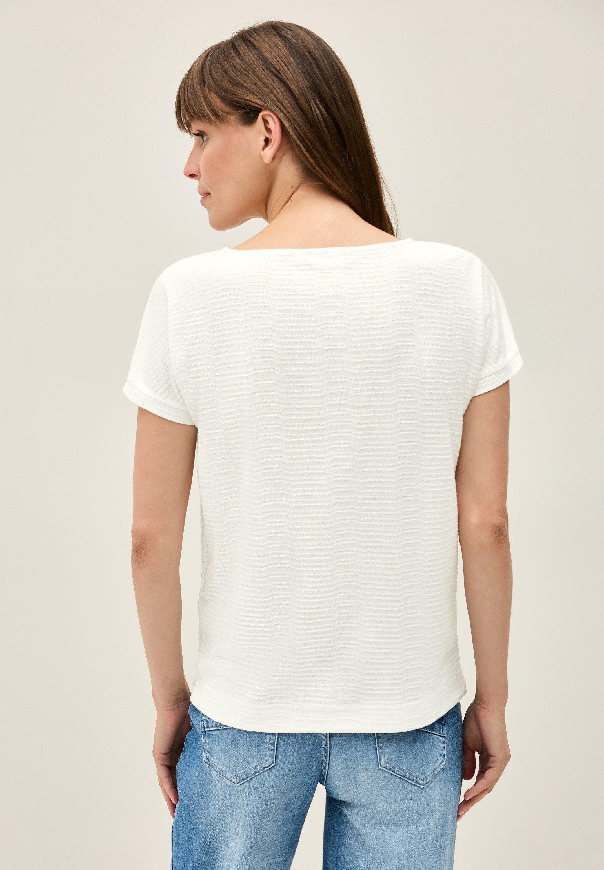 Cecil T-shirt met streepstructuur