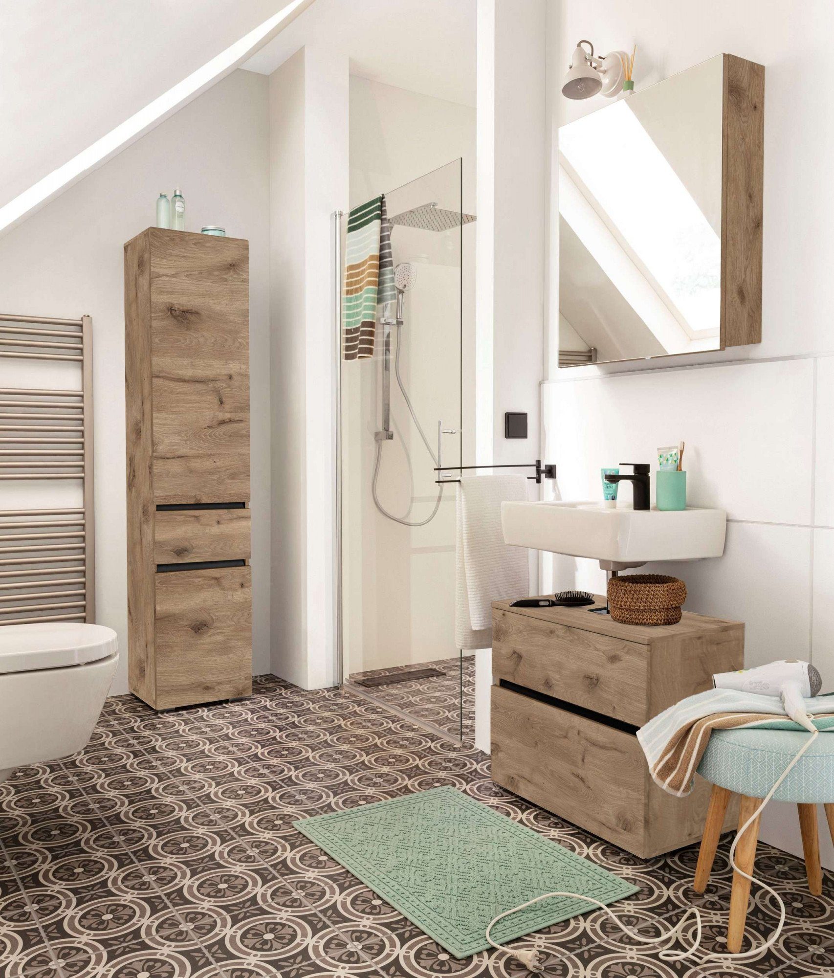 Home affaire Wastafelonderkast Wisla Sifon uitsparing, push-to-open functie, breedte 60 cm, hoogte 55 cm