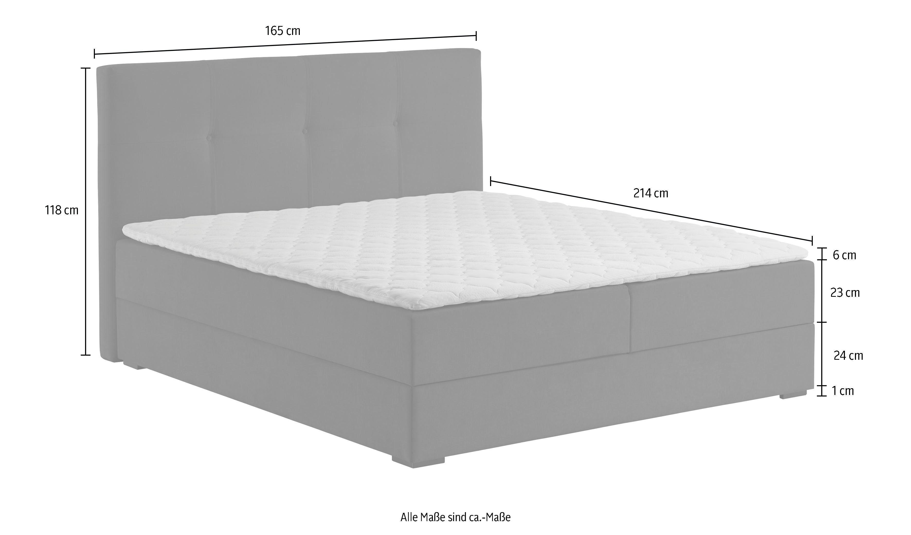 ATLANTIC home collection Boxspring Lucy met bedkist