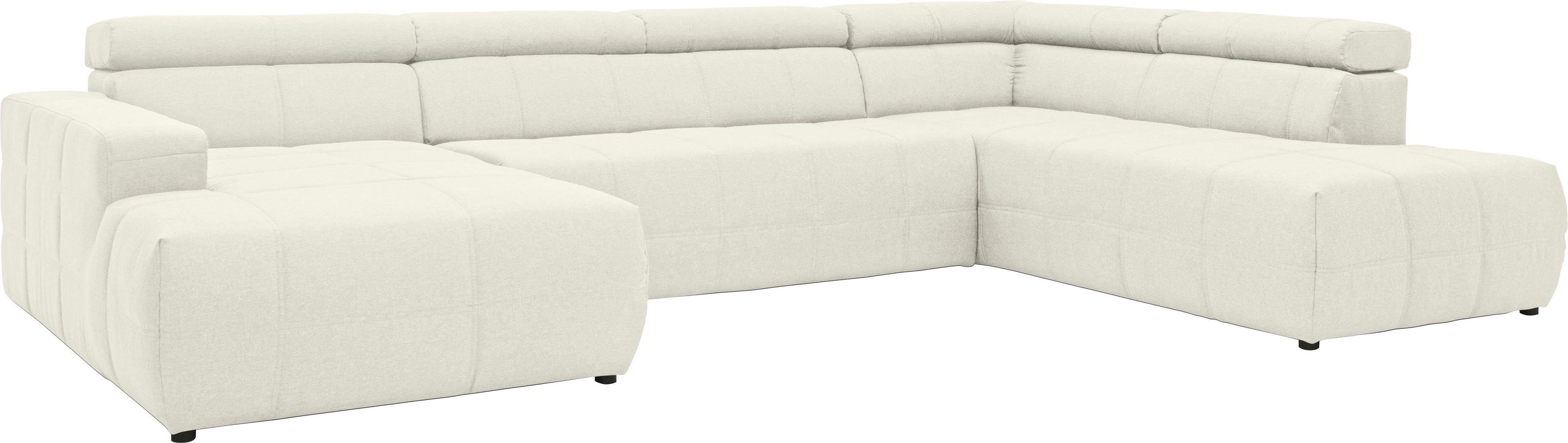 DOMO collection Zithoek Brandon Sitzbelastung 140 kg, mit Nierenkissen, U-Form met hoofdsteunverstelling, optionele zitdiepteverstelling, u-vorm