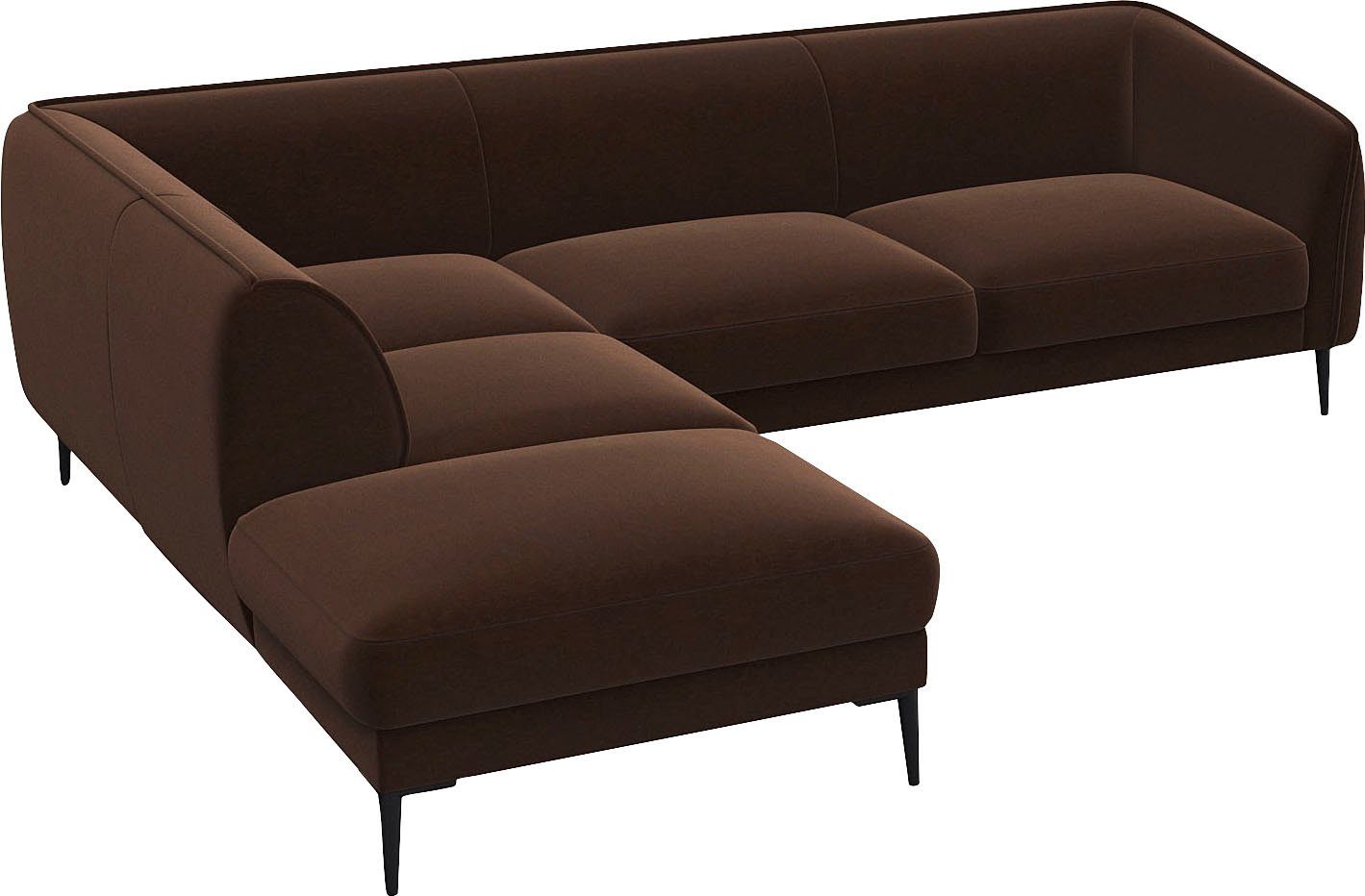 FLEXLUX Hoekbank Belle designbank, L-vorm, BxD 268x209 cm Scandinavisch design, in een sublieme verwerking