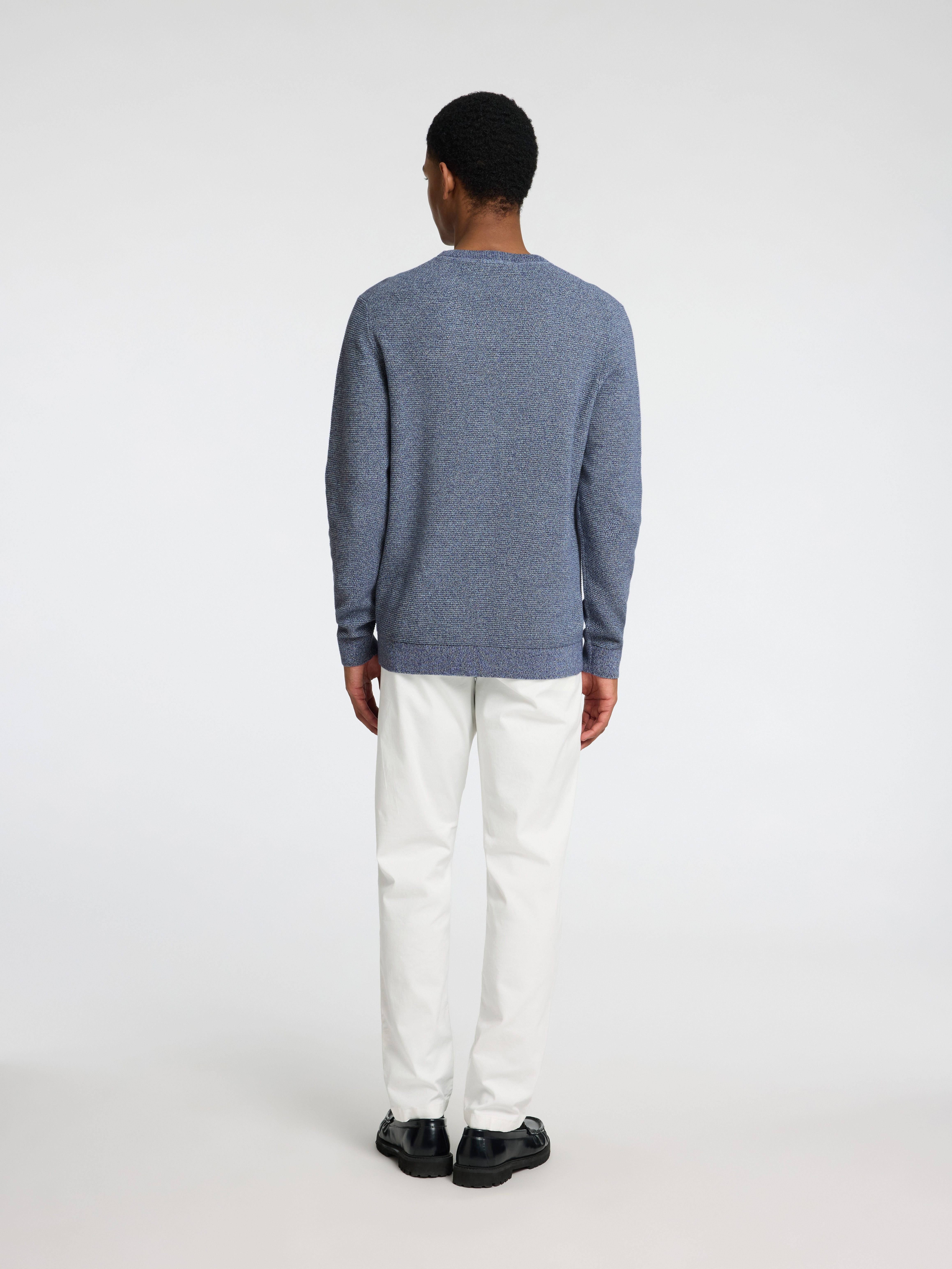 SELECTED HOMME Gebreide trui SLHROSS LS KNIT STRUCTURE CREW NECK NOOS