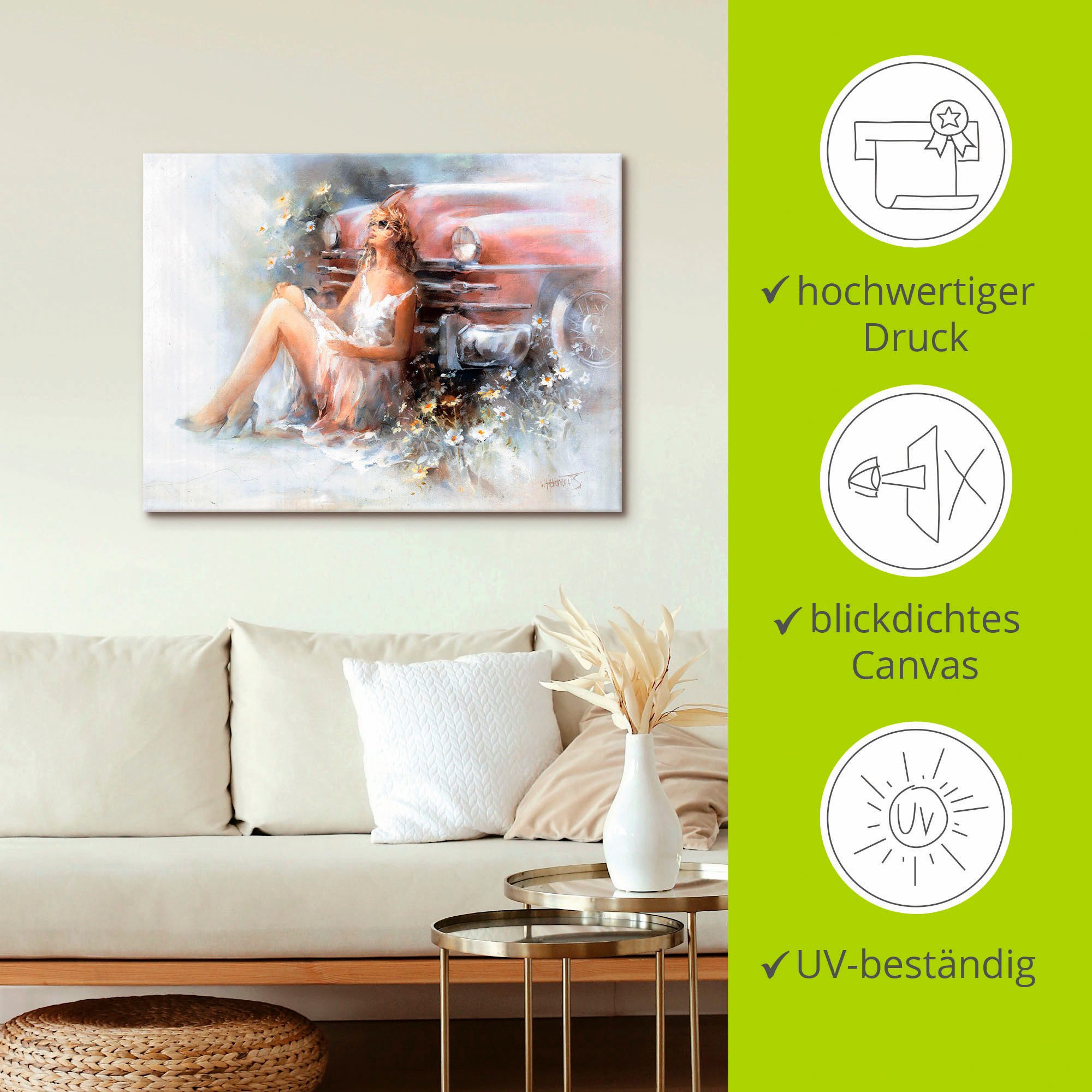 Artland Artprint op linnen Ontspannen gespannen op een spieraam