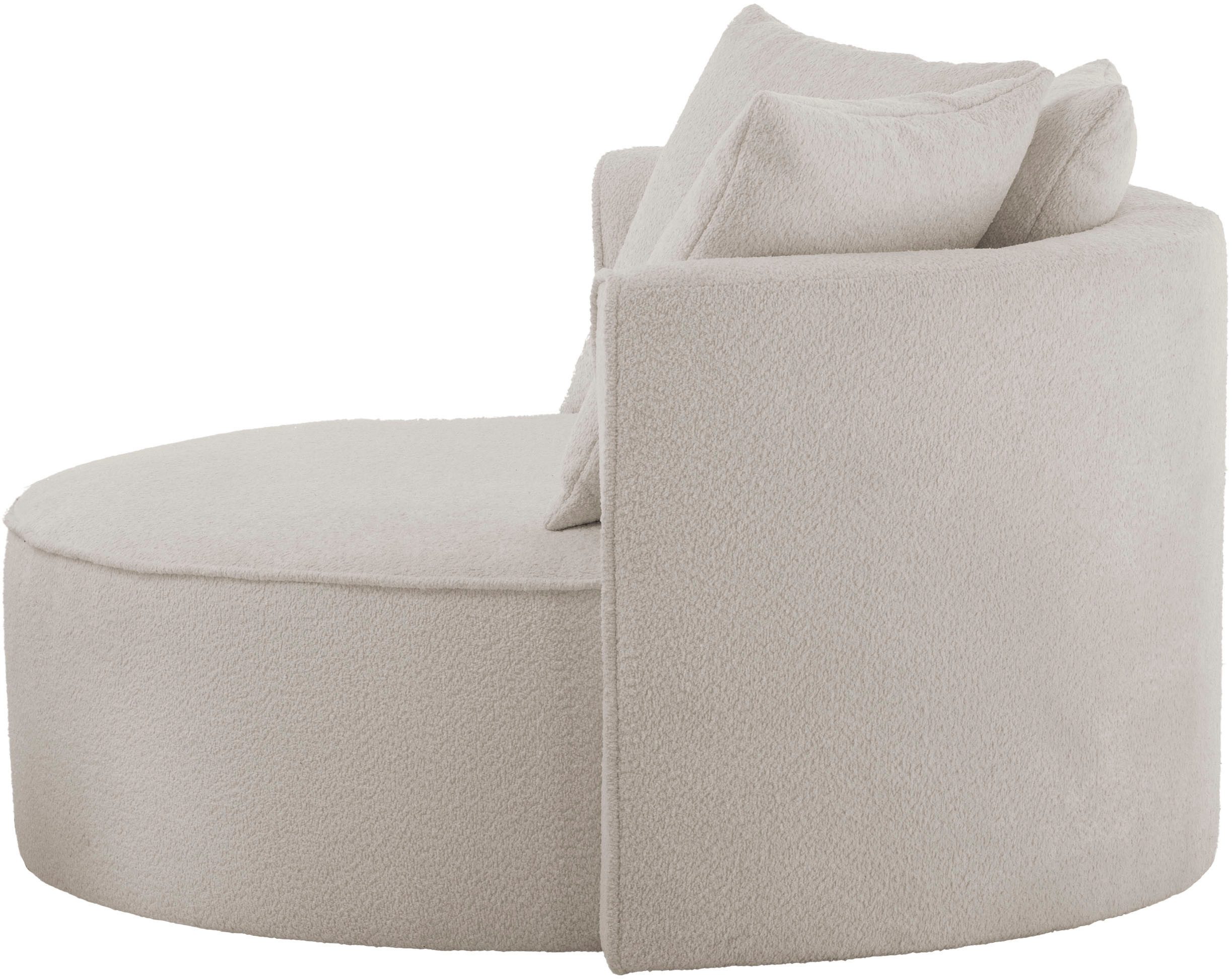 LeGer Home by Lena Gercke XXL-fauteuil Isalie, leesstoel, loveseat, inclusief sierkussens trendy stoffen, met 3 sierkussens, grote zitvlak, poef optioneel