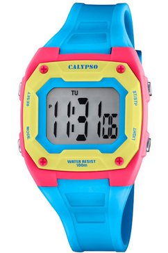 calypso watches digitale klok color splash, k5813-4 blauw