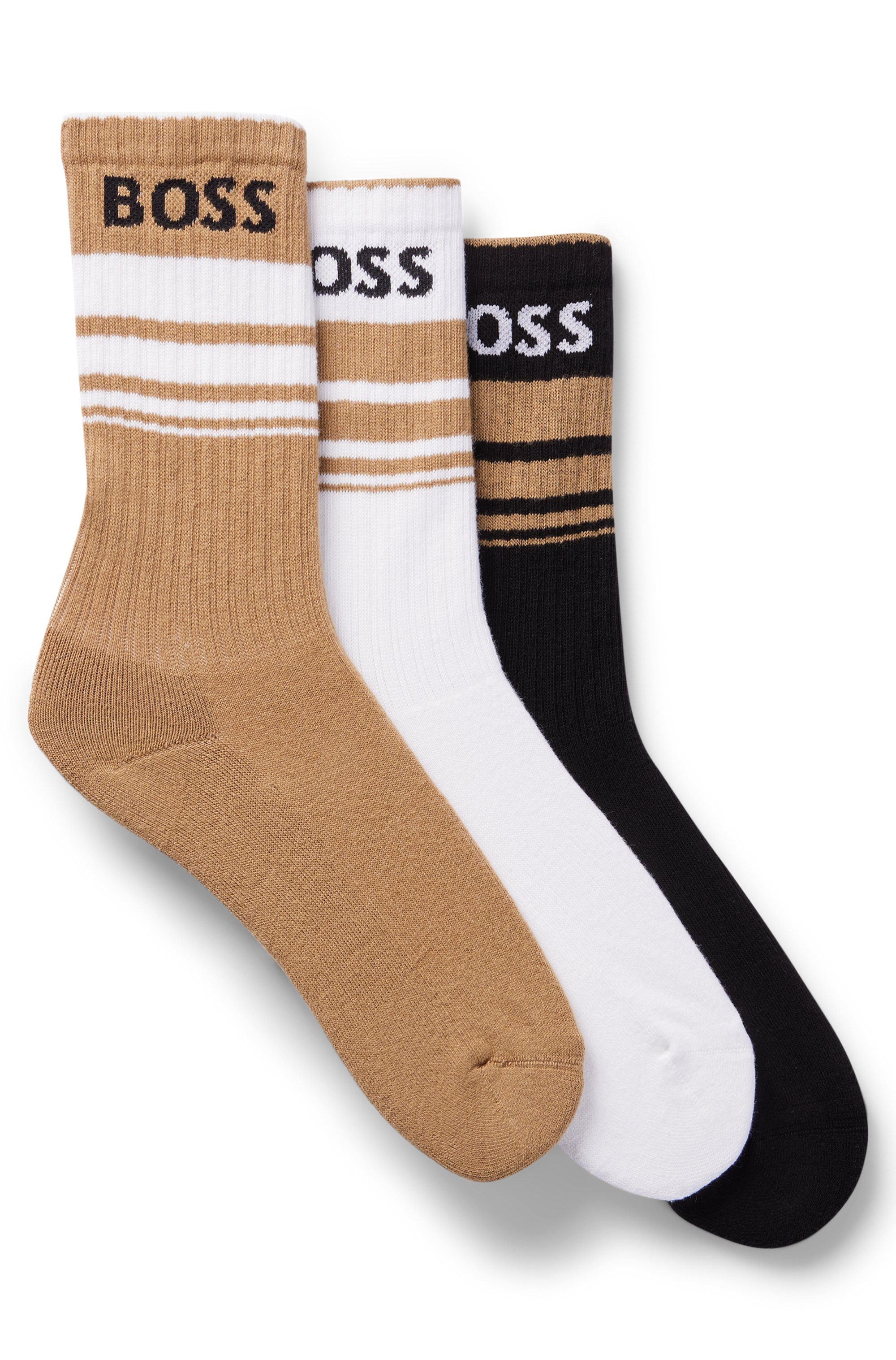 BOSS Vrijetijdssokken 3P QS Rib Stripe CC (set 3 paar)