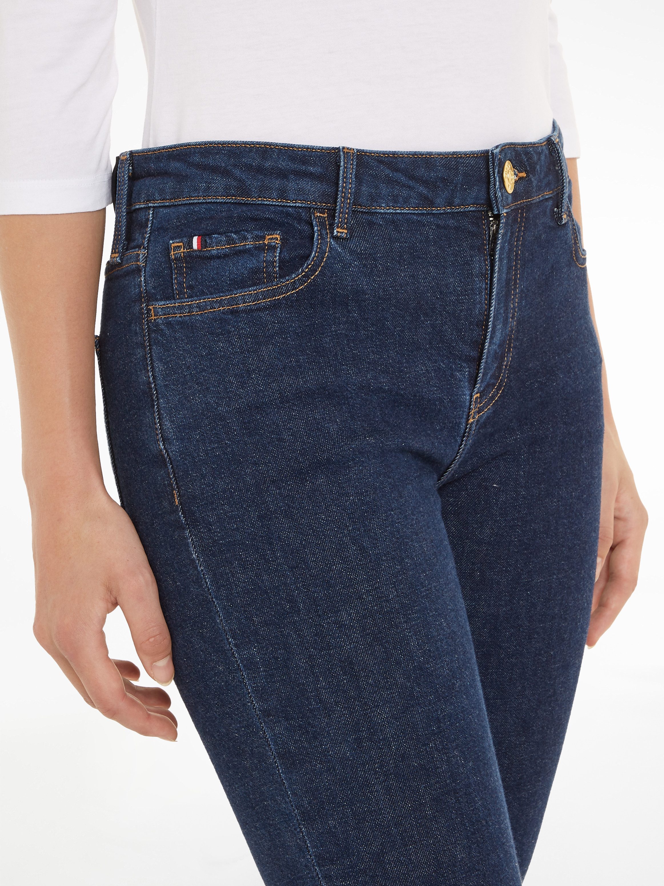 Tommy Hilfiger Bootcut jeans BOOTCUT RW CLER met logo-badge