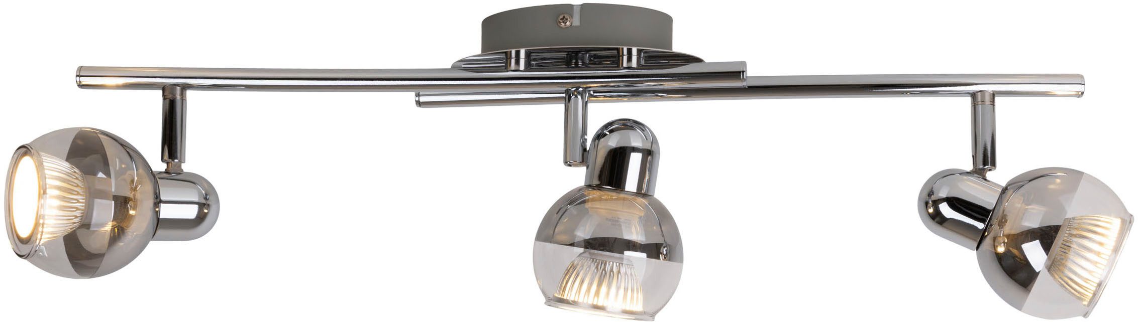 näve Plafondspotje Boccia 1-lamps, glas in amber d: 23,5cm, toevoerkabel 150cm zwart, e27 excl. lichtbron (1 stuk)