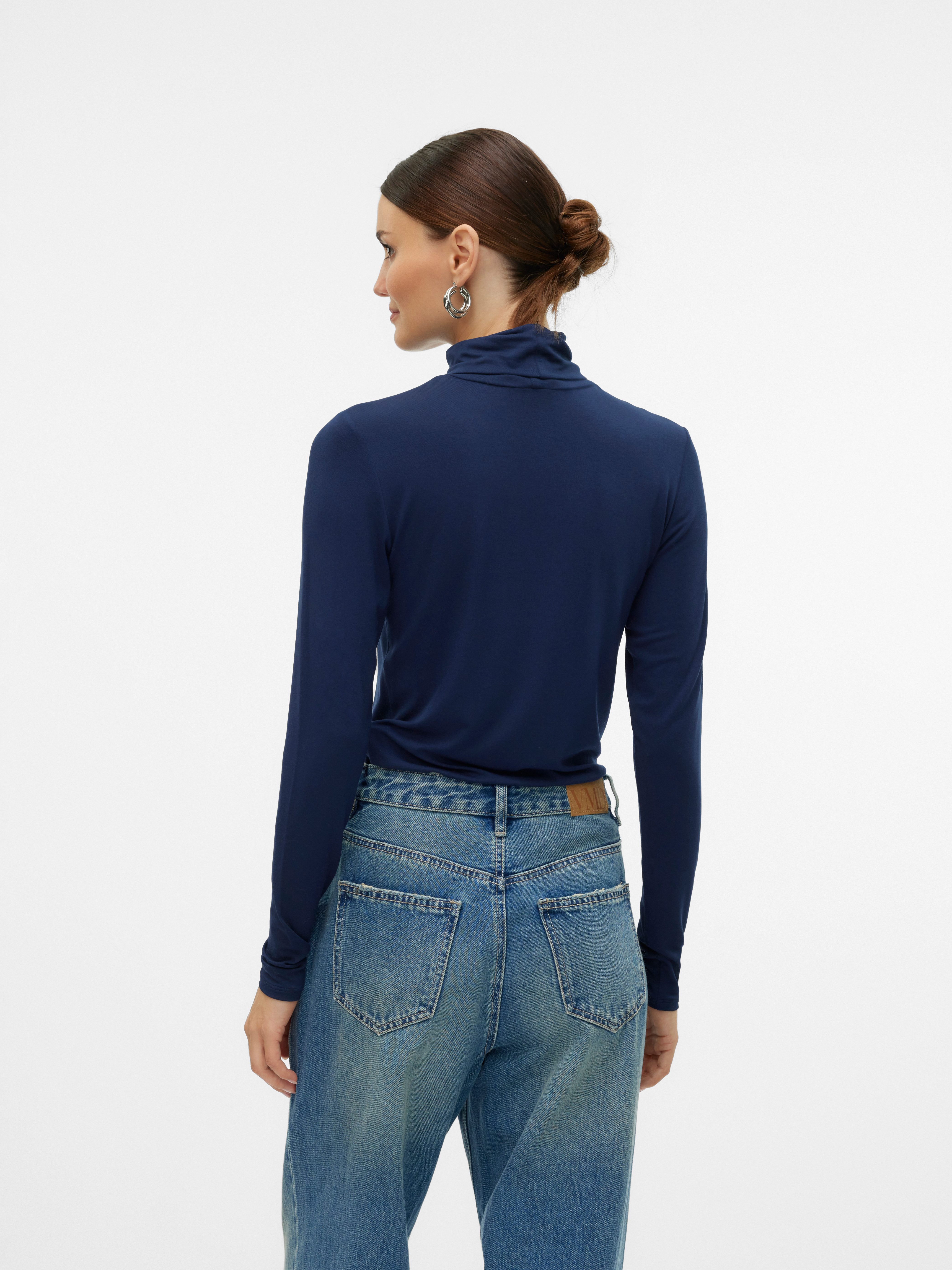 Vero Moda Shirt met lange mouwen VMALBERTE LS ROLLNECK TOP JRS NOOS