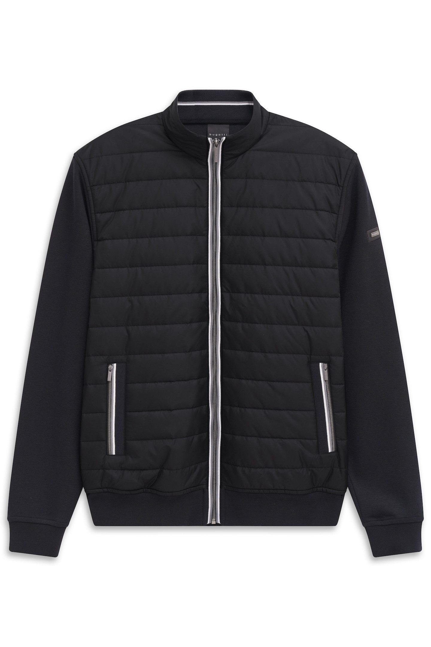 Bugatti Sweatvest met sportieve opstaande kraag