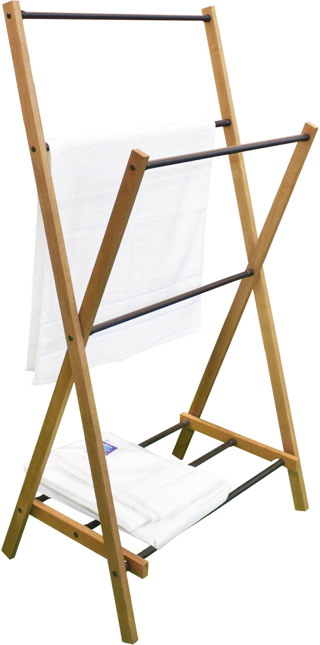Bischof Wasrek /Handdoekhouder Metaal/essenhout, 5 kg. Belastbaarheid (1-delig)
