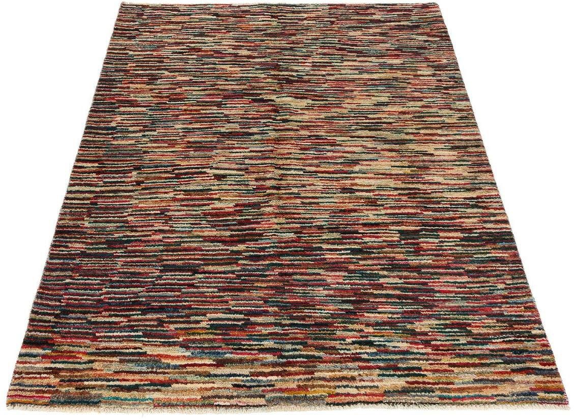 morgenland Wollen kleed Strepen Multicolore 173 x 132 cm Handgeknoopt