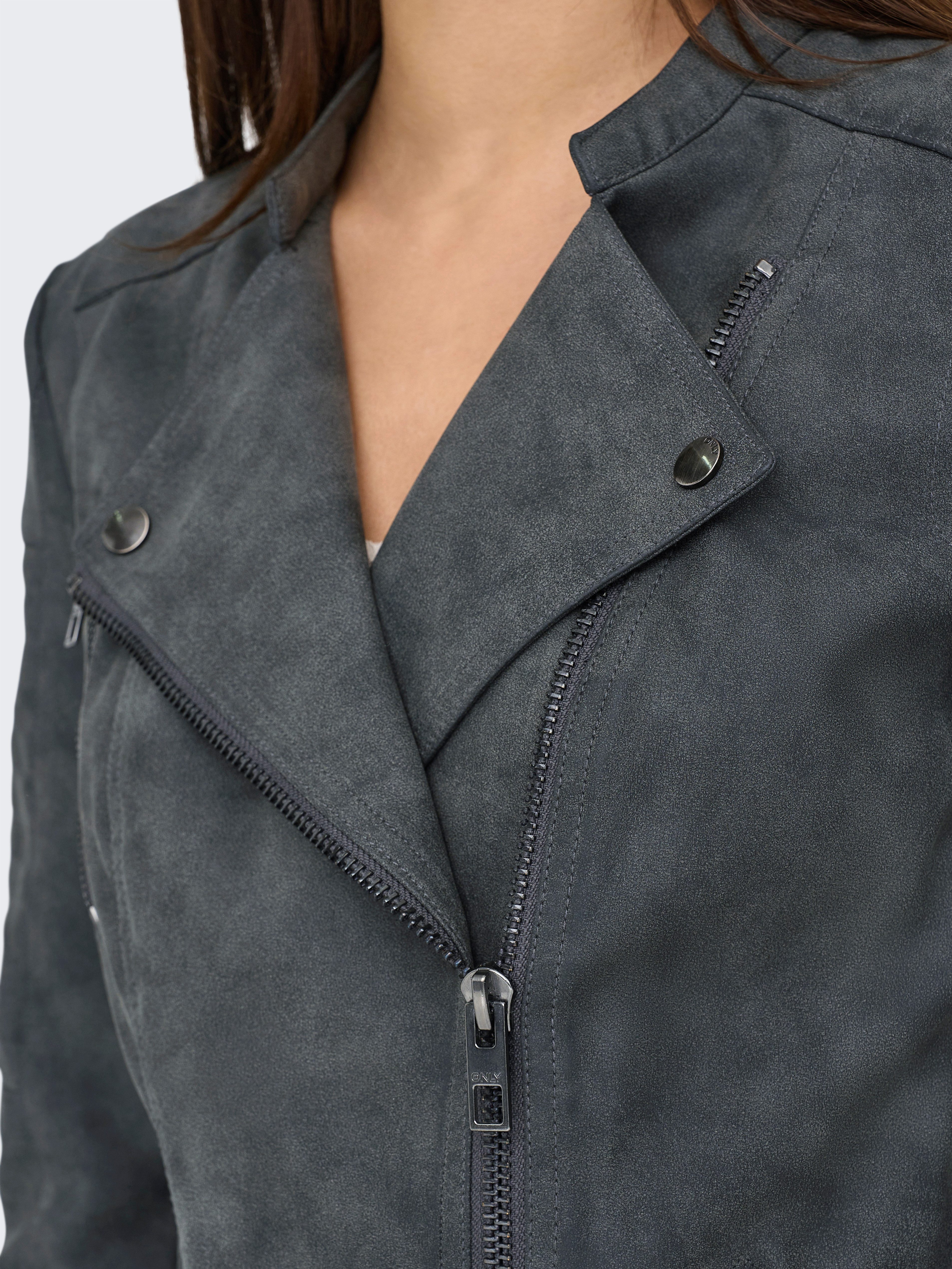 Only Imitatieleren jack ONLAVA FAUX LEATHER BIKER OTW NOOS