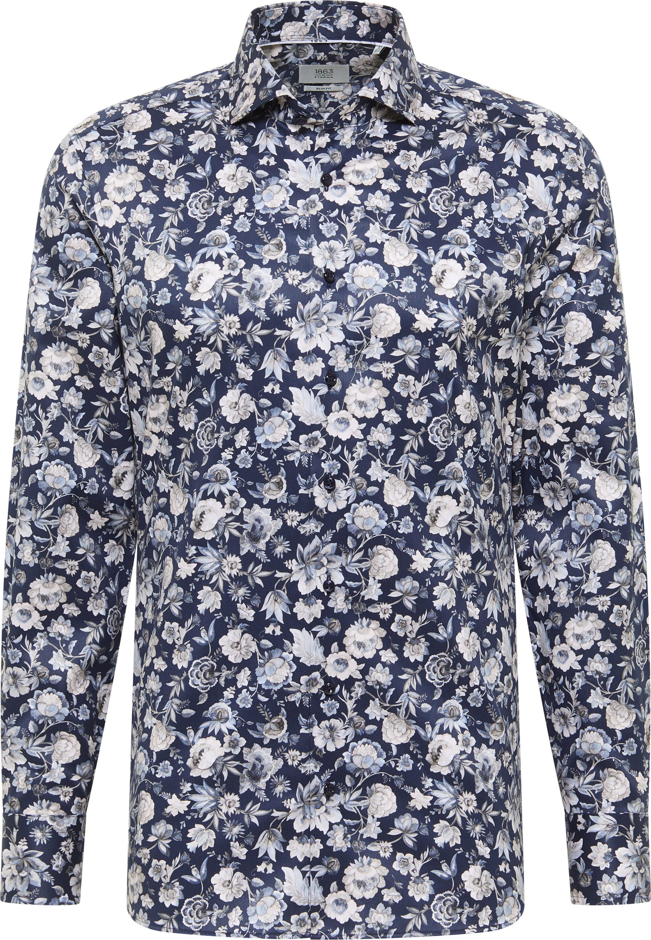 Eterna Overhemd met lange mouwen Slim fit NON IRON (strijkvrij)