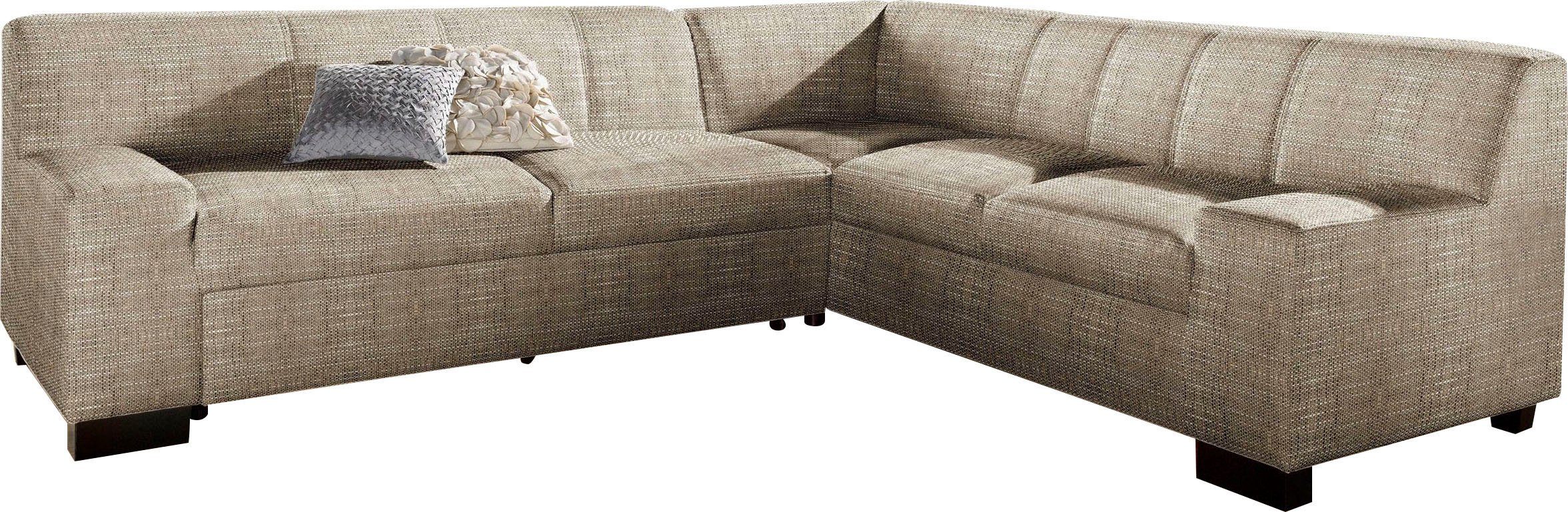 DOMO collection Hoekbank Norma Top, elegant en modern, platte armleuningen, L-vorm