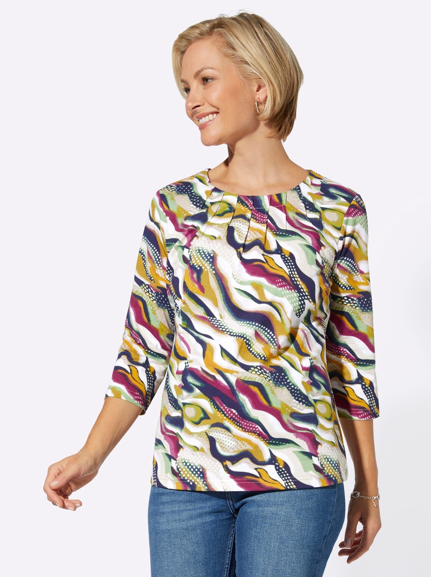 Classic Basics Shirt met 3/4-mouwen Shirt (1-delig)