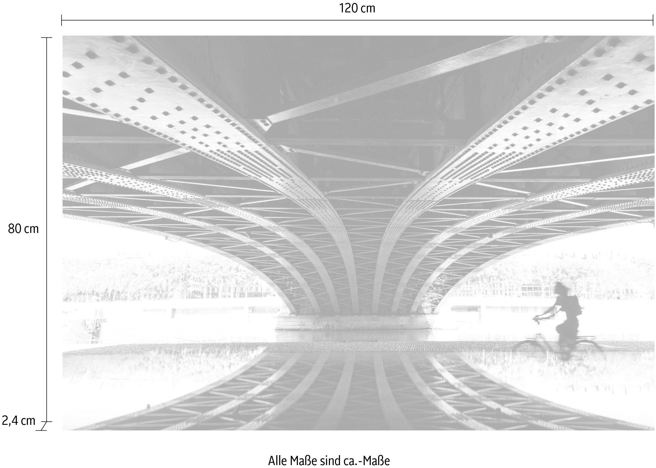 queence Artprint op acrylglas Brug Fine Art-print in galeriekwaliteit