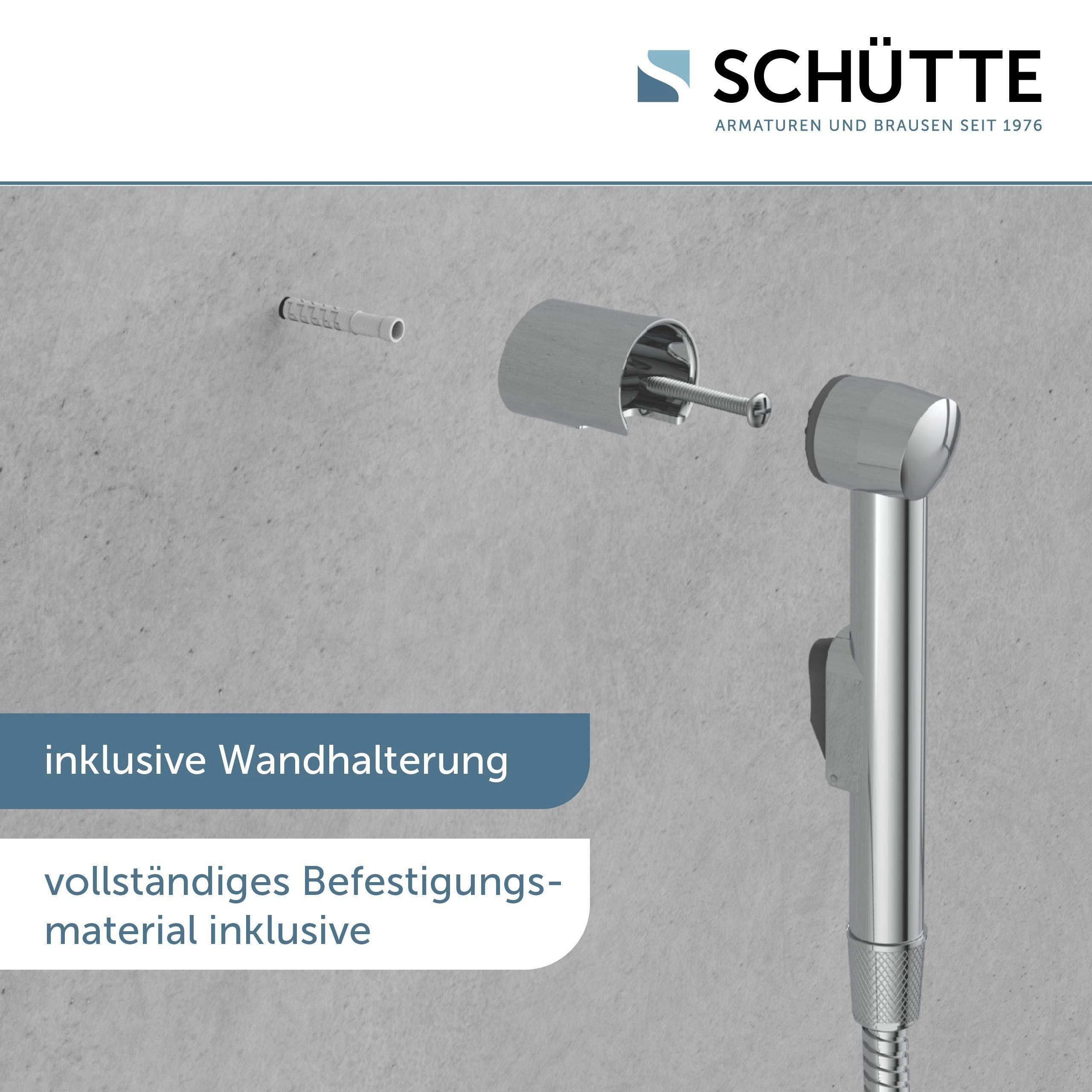 Schütte Wastafeldouche Wastafelhandsproeier met wandhouder + slang (150 cm) en adapter (set, 3-delig)