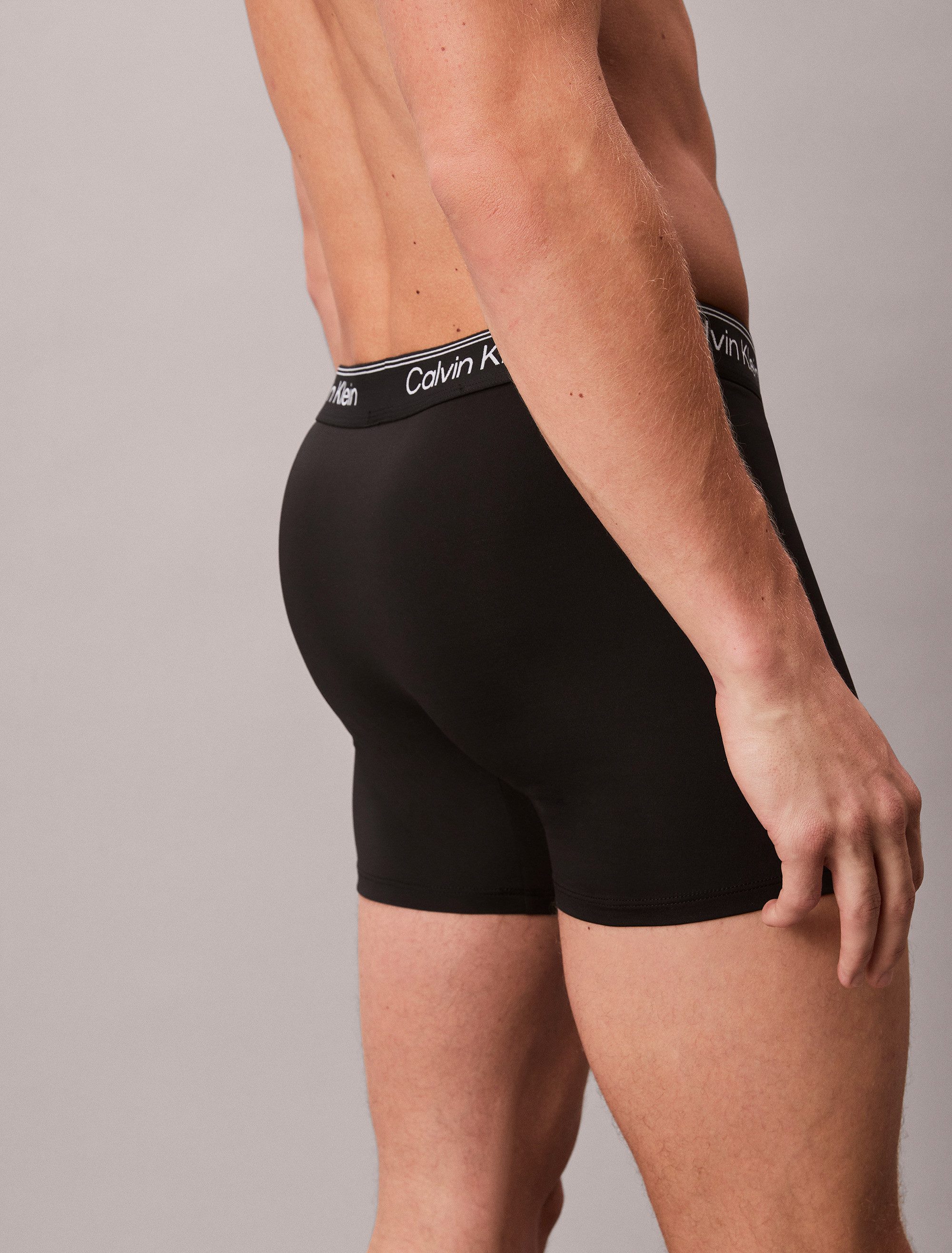 Calvin Klein Boxershort BOXER BRIEF 3PK met langere pijpen & logo-elastische tailleband (Set van 3)
