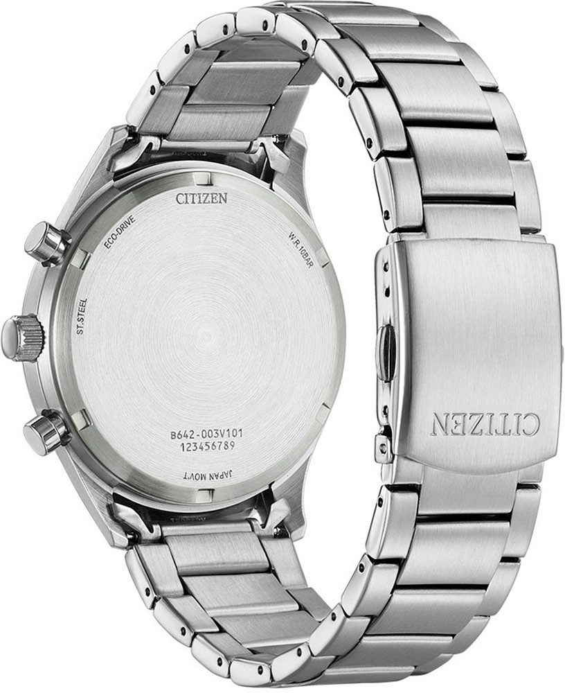 Citizen Chronograaf Polshorloge, herenhorloge, solar, stopwatchfunctie, roestvrijstalen band